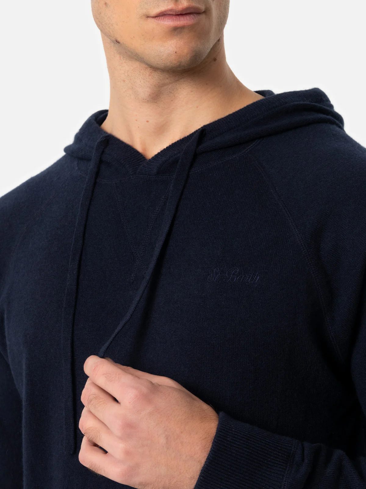 Mercer hooded zip sweatshirt in green with logo embroidery - Image 2