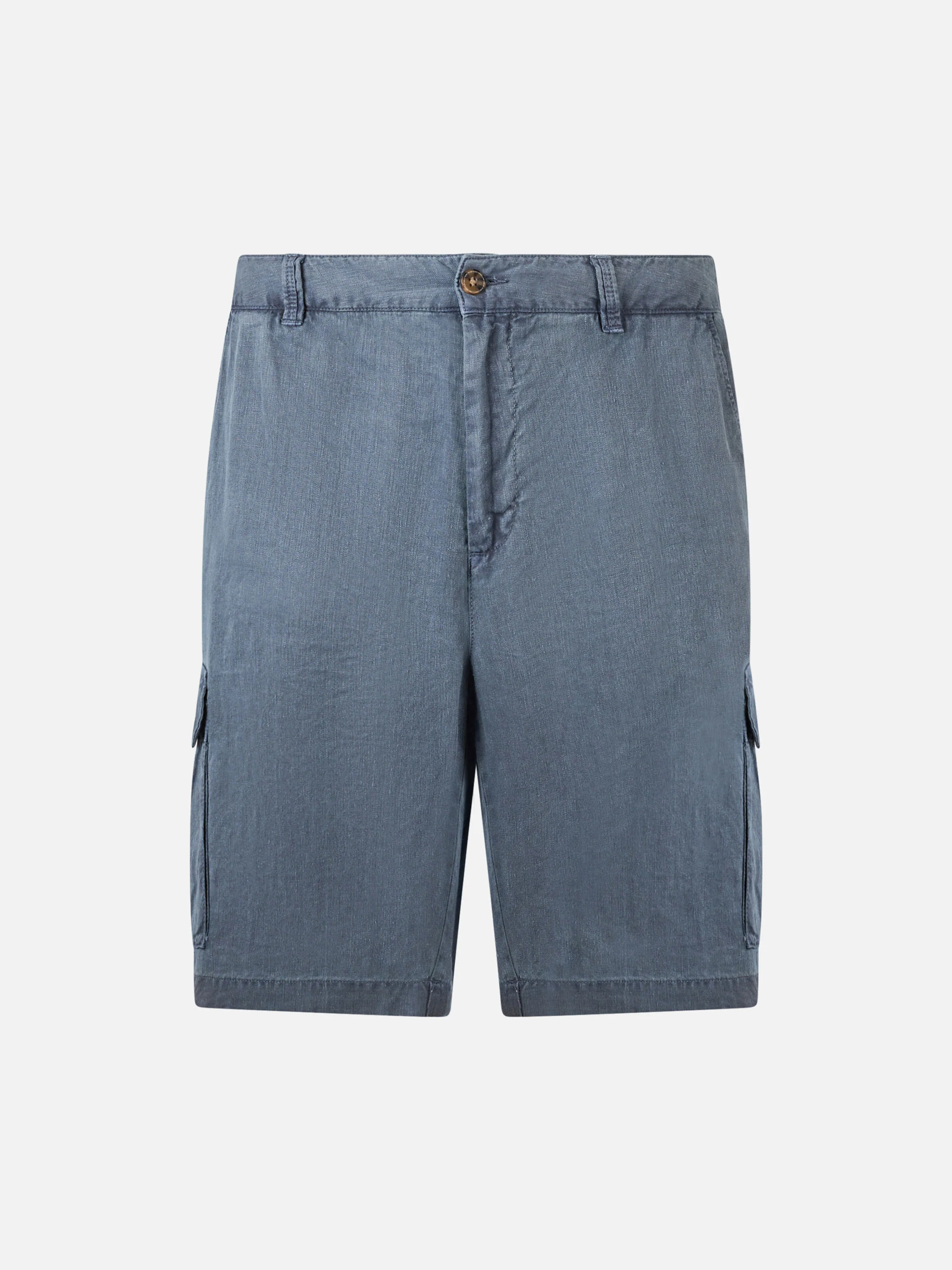 Rodi navy blue linen bermuda shorts - Image 4
