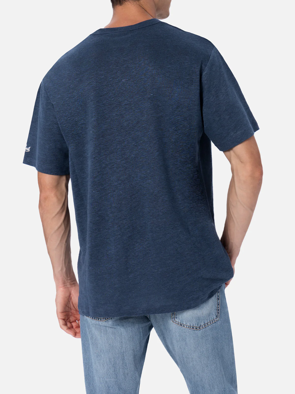 Ecstasea navy blue linen t-shirt - Image 4