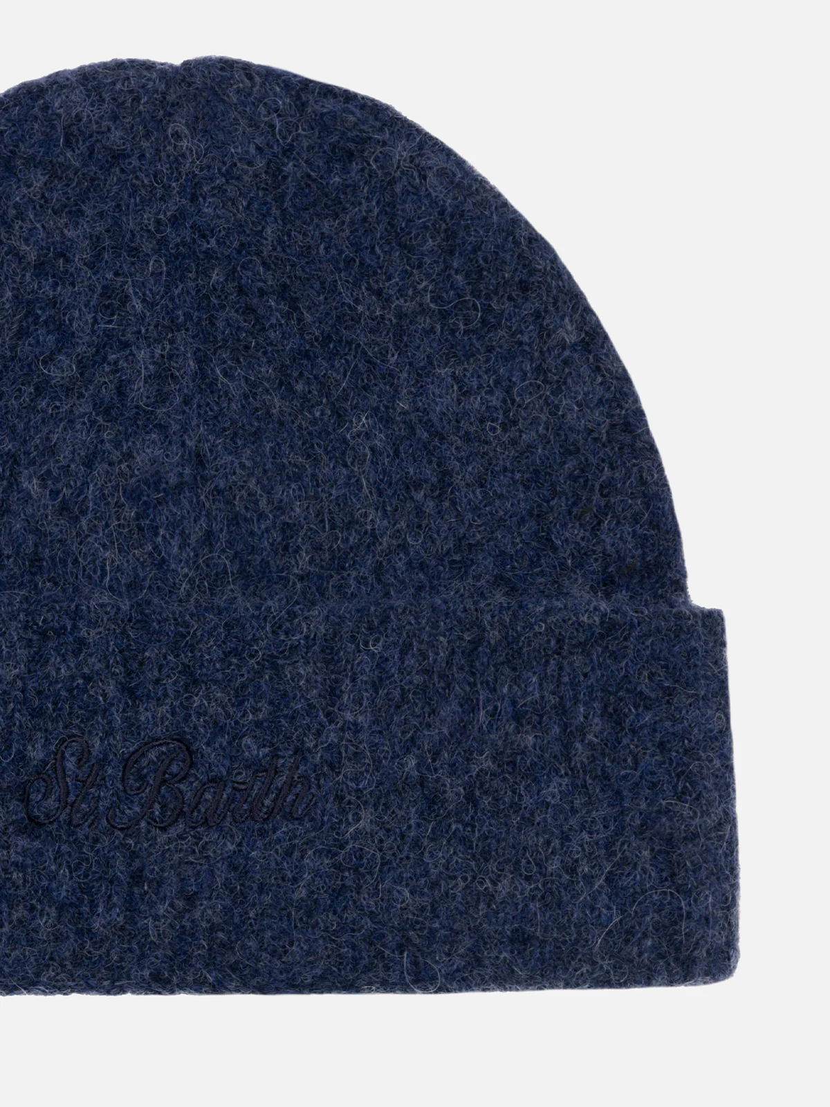 Wengen navy blue stretch alpaca hat - Image 3