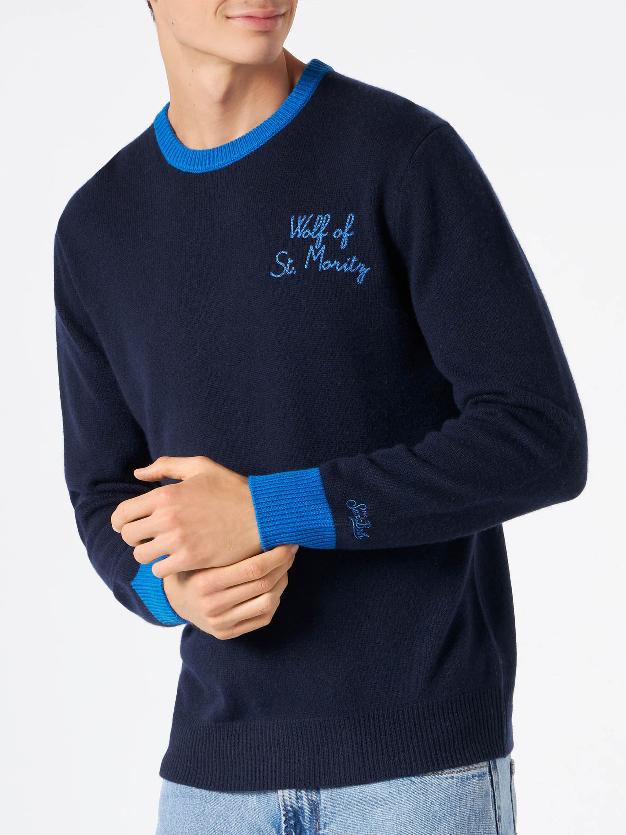 Heron Wolf of St. Moritz embroidered sweater - Image 3