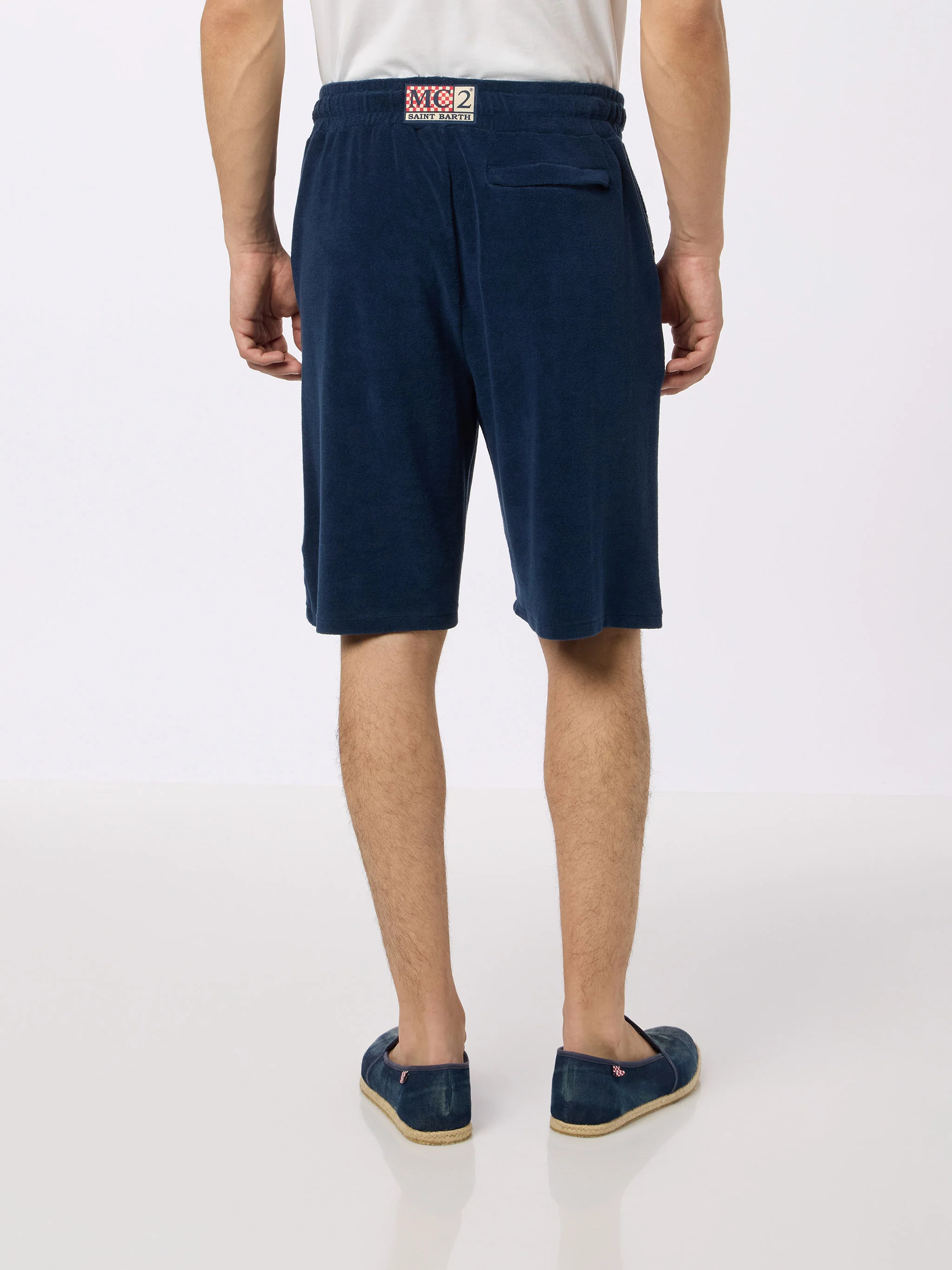 Randle Sponge navy blue terry bermuda shorts - Image 2