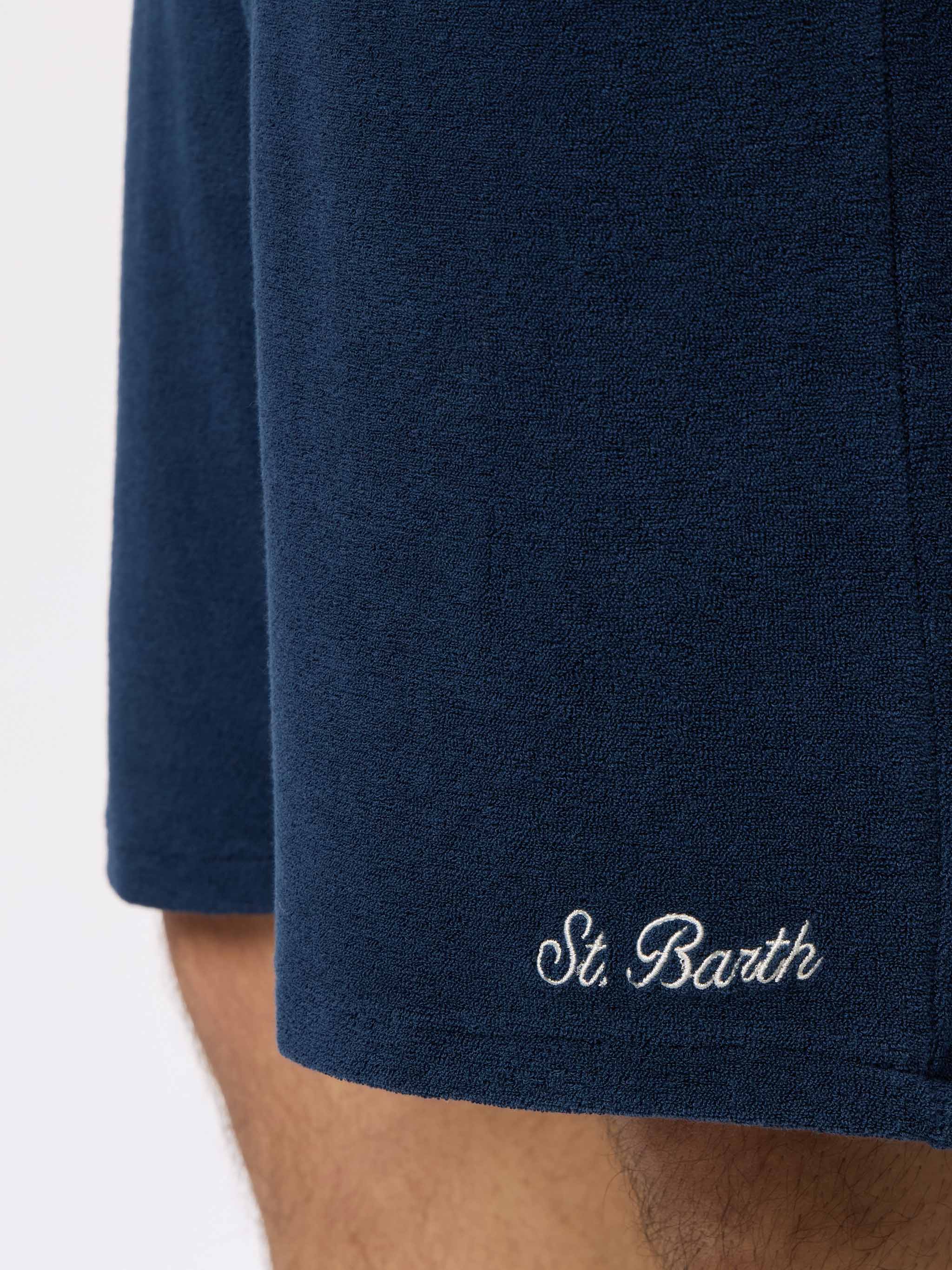 Randle Sponge navy blue terry bermuda shorts - Image 3