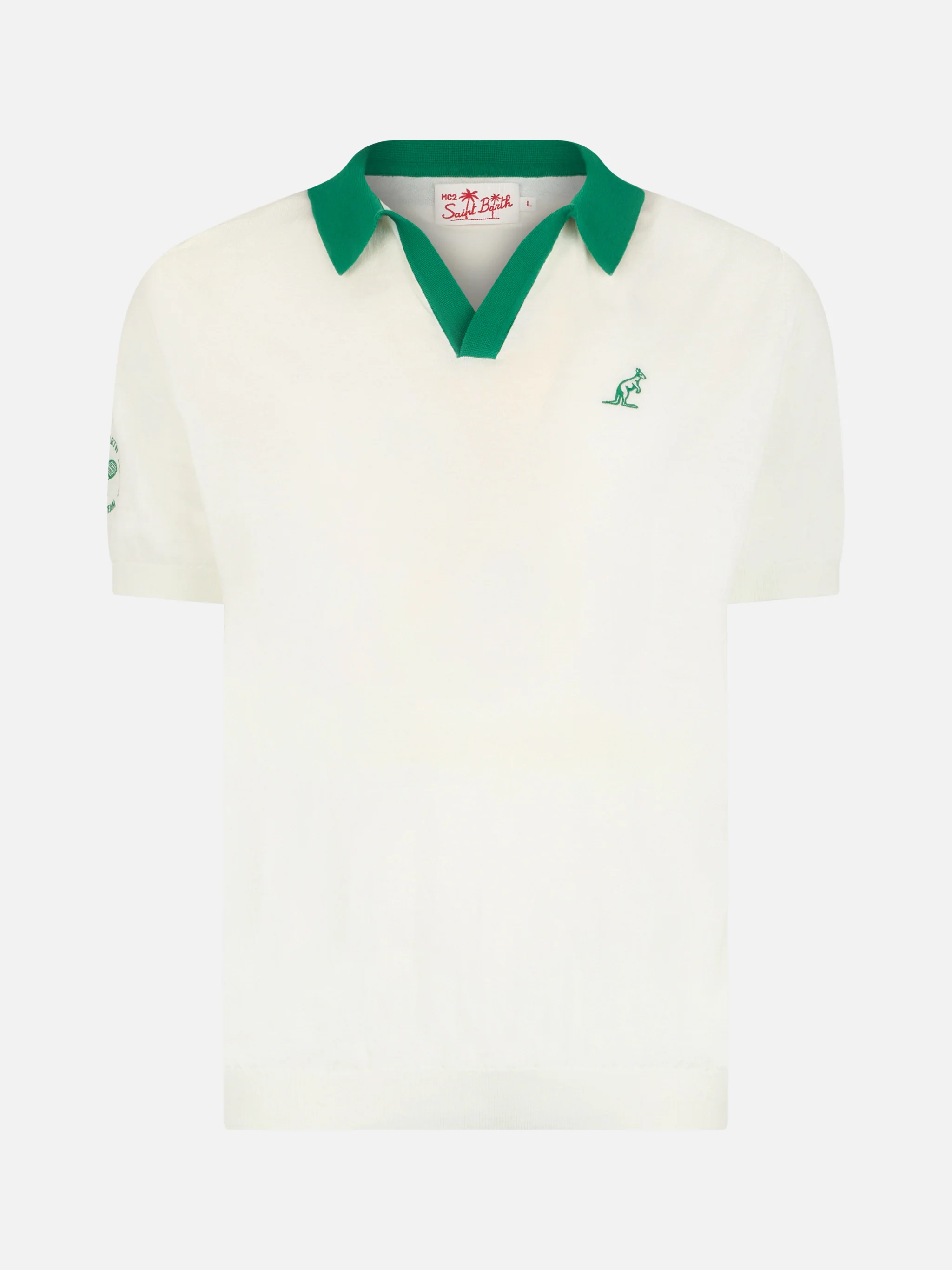 Newcombe off-white knitted cotton polo shirt | Special Edition - Image 4