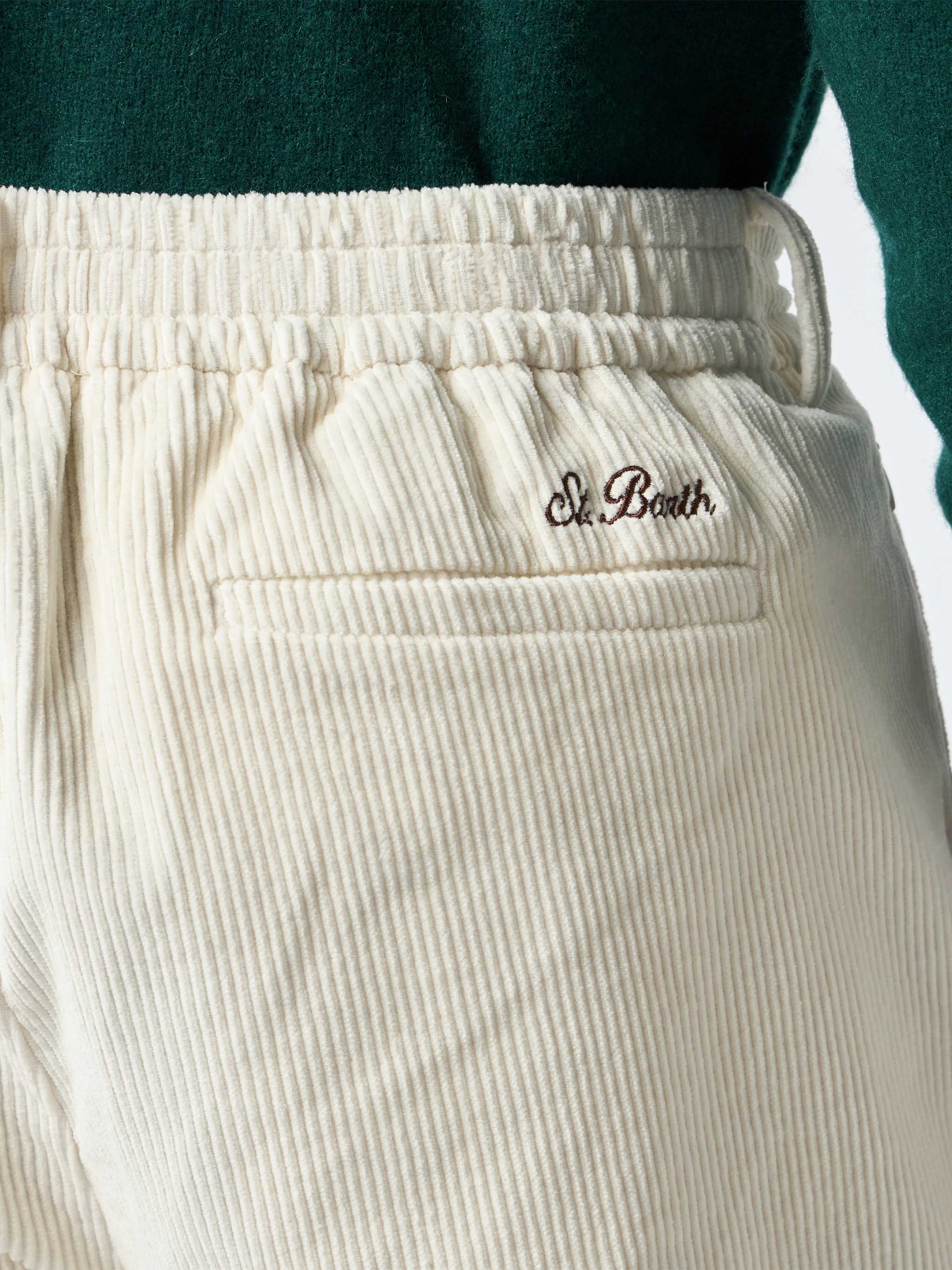Fuji corduroy pants in off white - Image 3