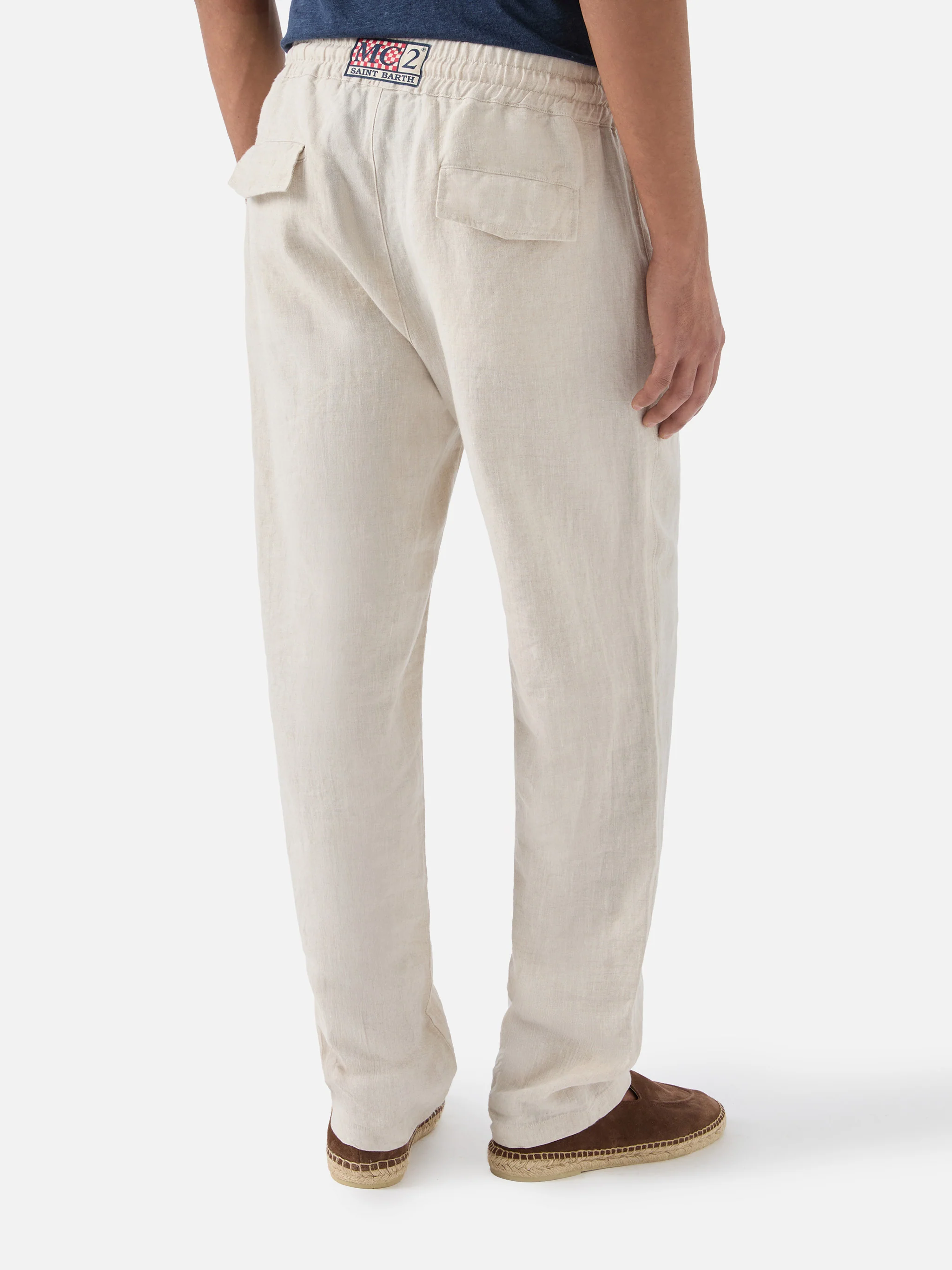Calais cream linen pants - Image 3