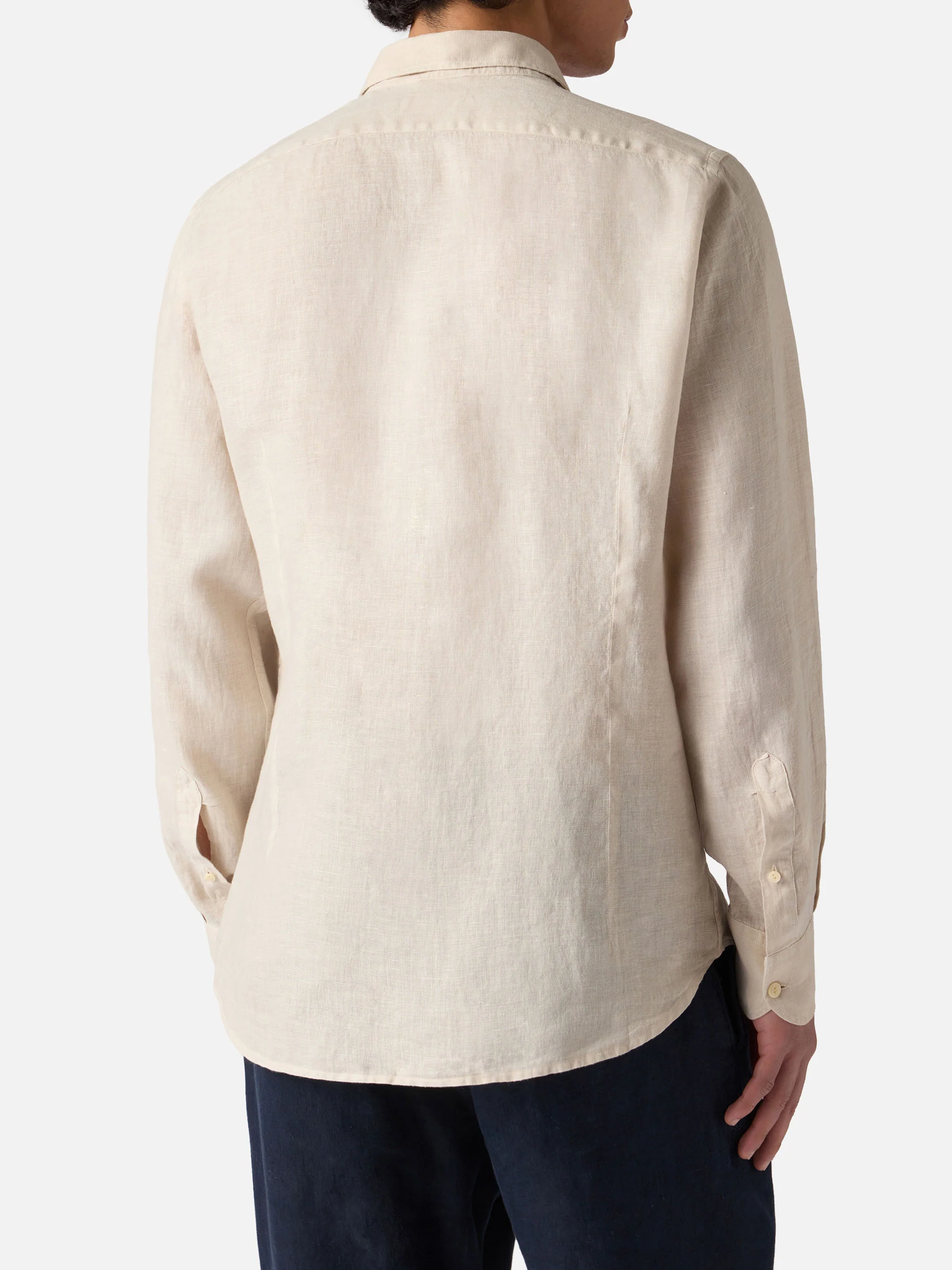 Pamplona linen shirt in cream - Image 3