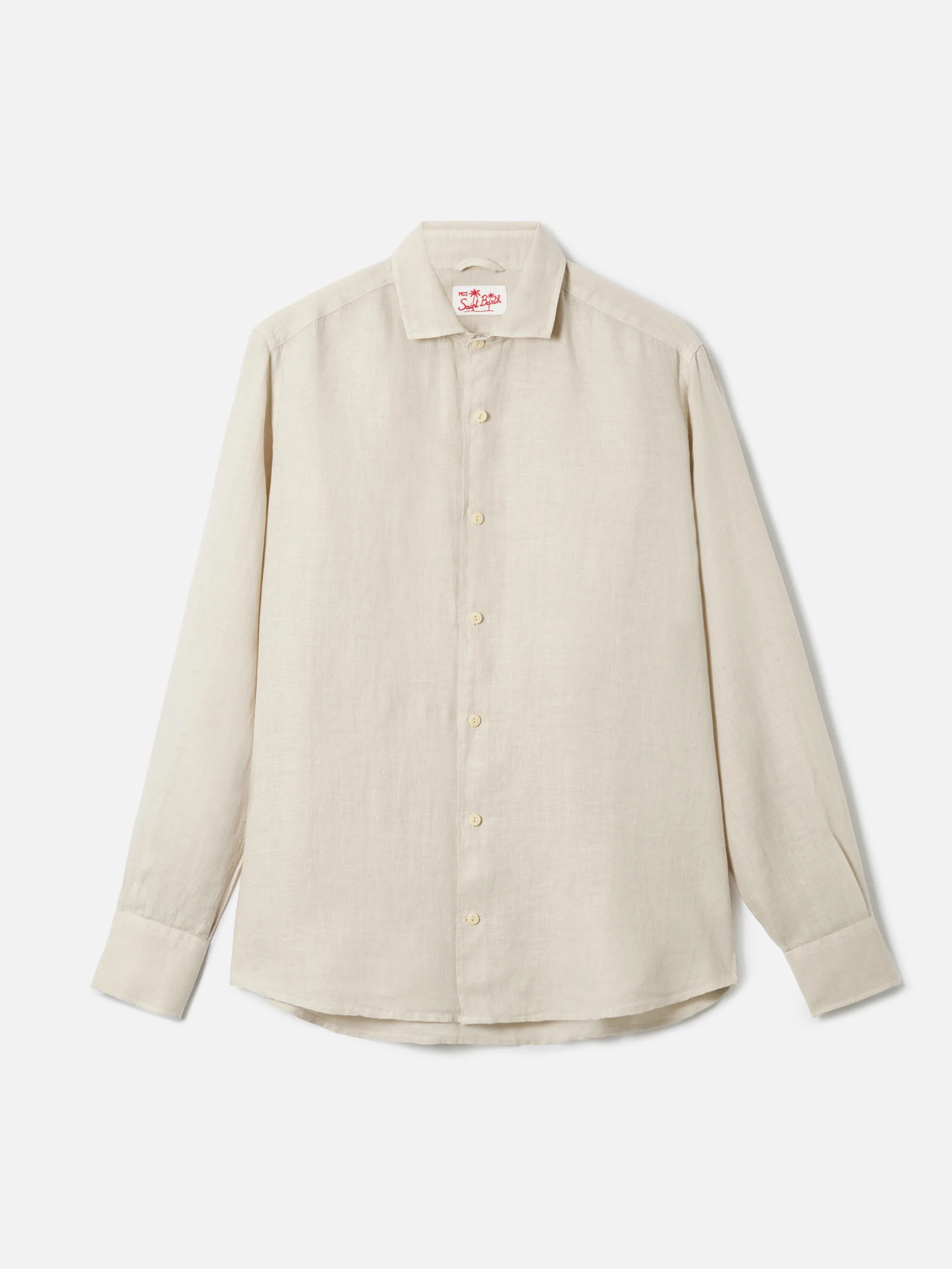 Pamplona linen shirt in cream - Image 4