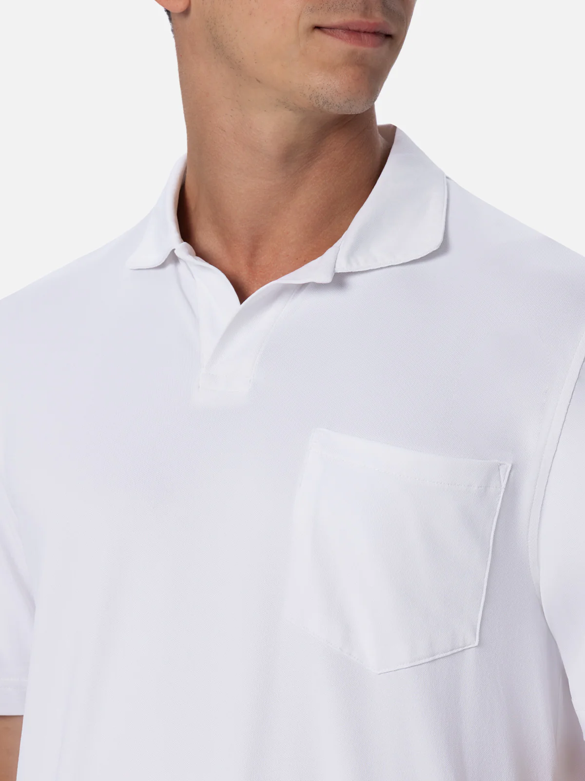 Camber cream technical piqué polo shirt - Image 2