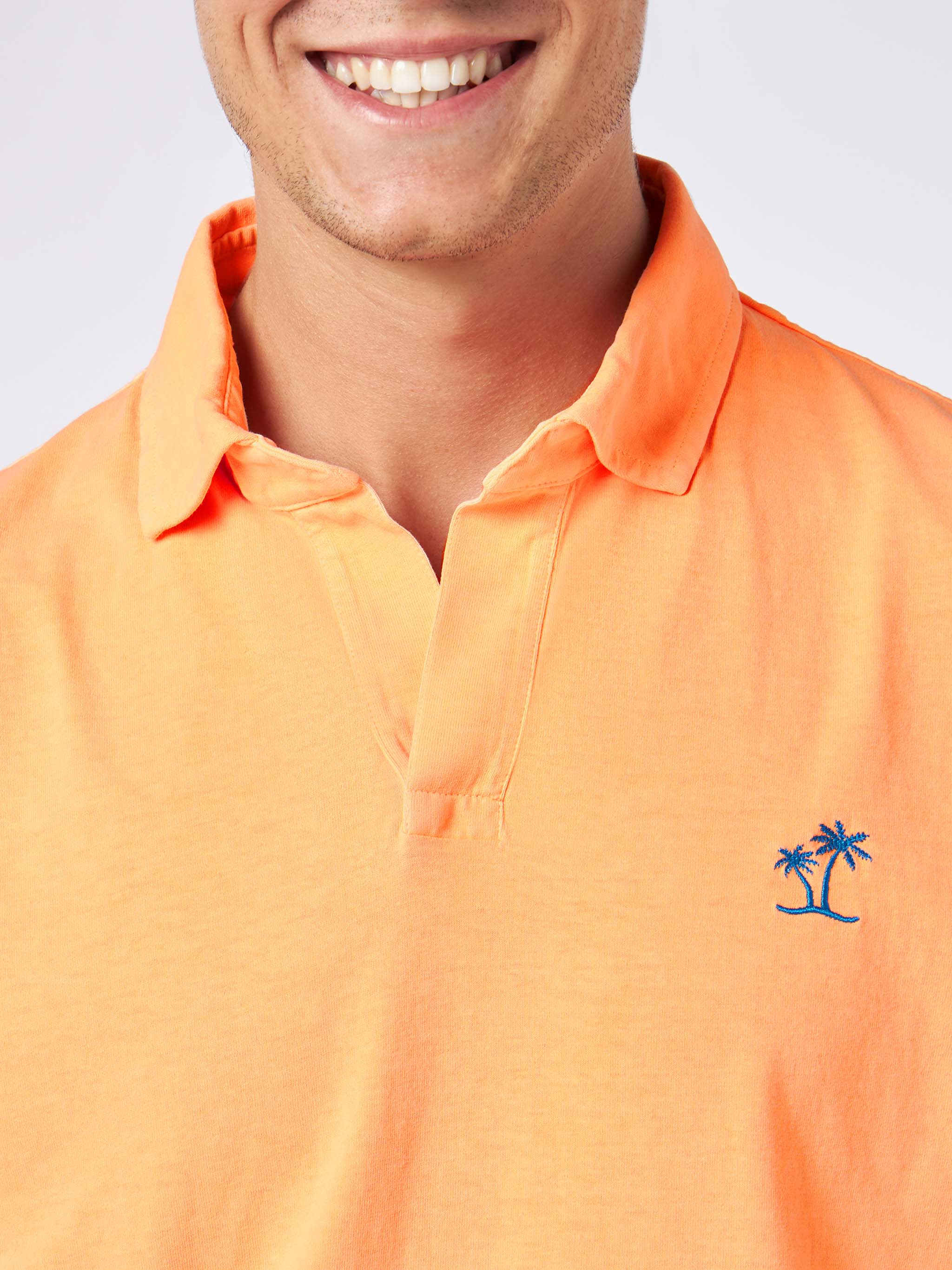 Brighton orange cotton jersey polo - Image 2