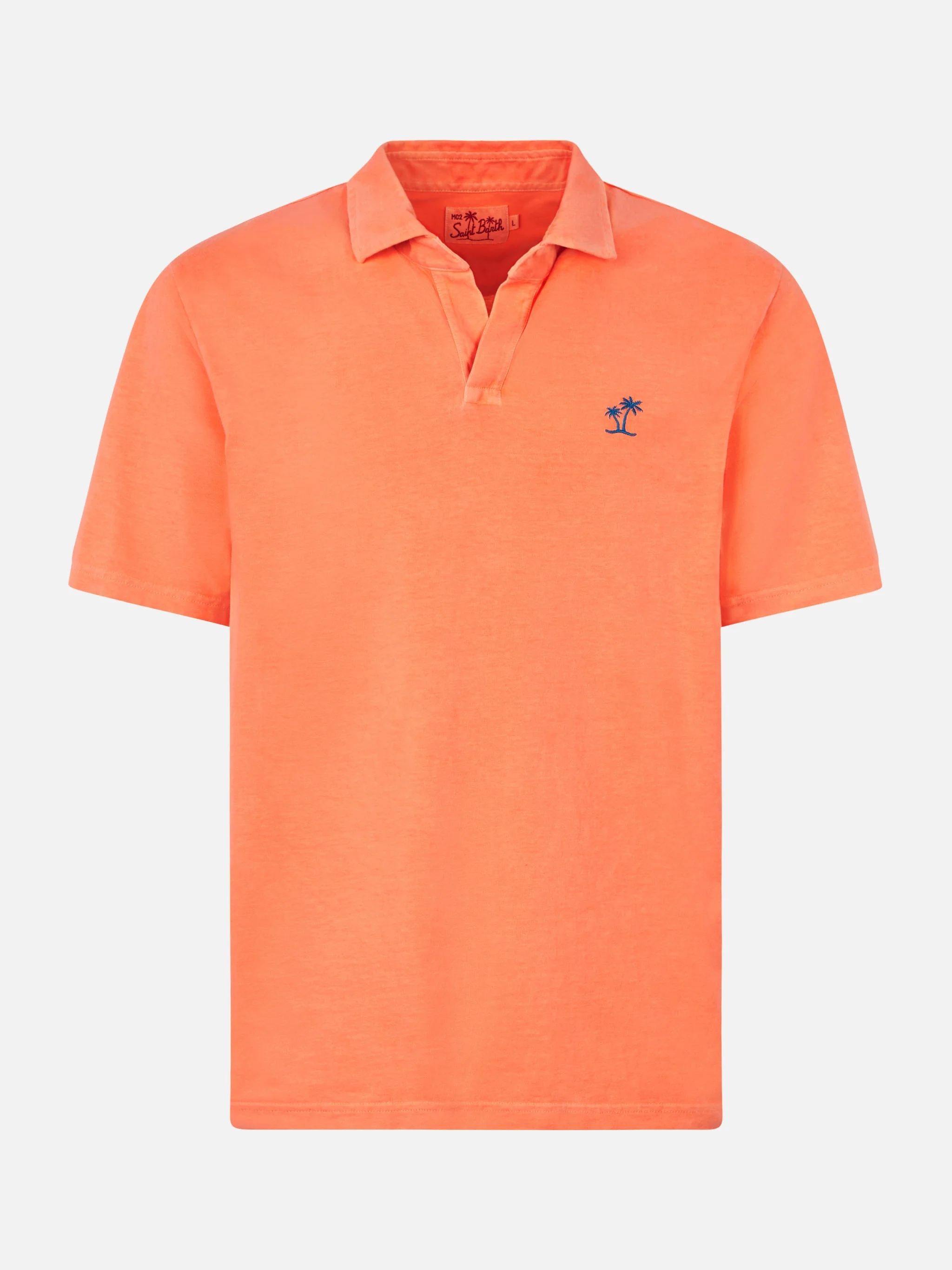 Brighton orange cotton jersey polo - Image 4