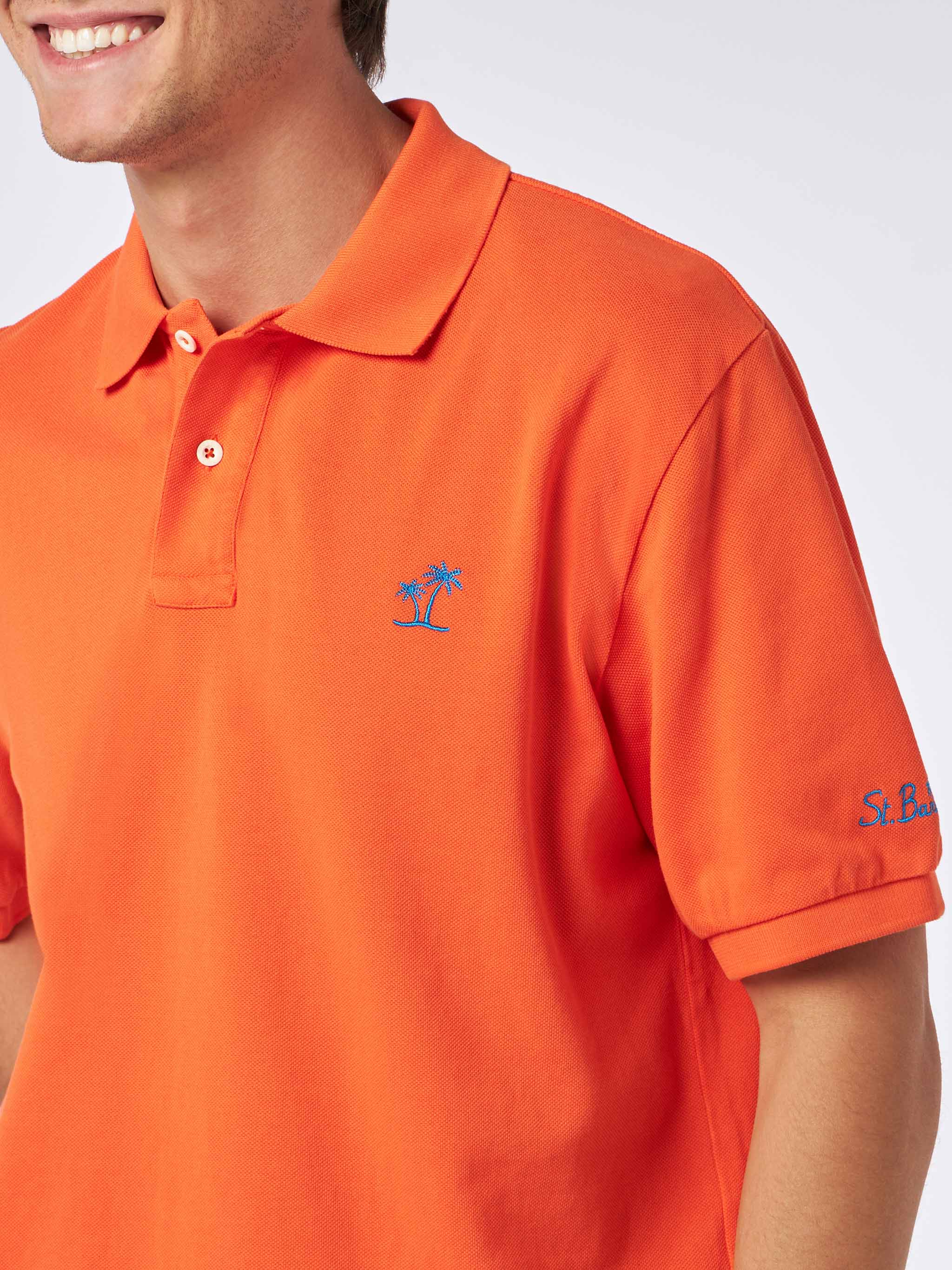 Beverly Hills Vintage orange piquet polo - Image 2