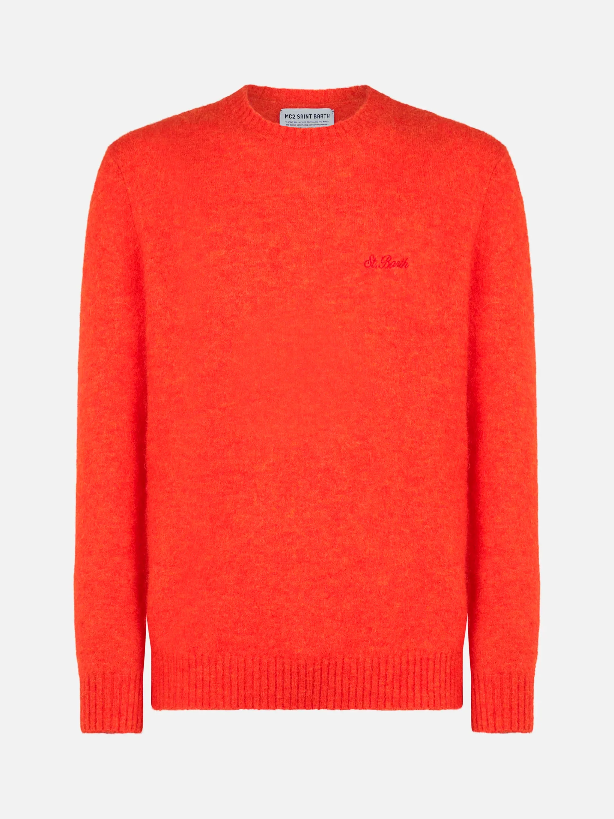 Heron orange stretch wool sweater - Image 4