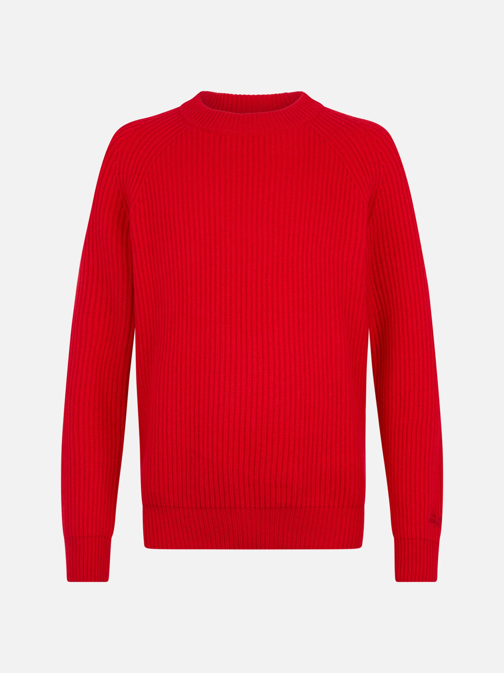 Marine ribbed red cashmere blend sweater - Image 4