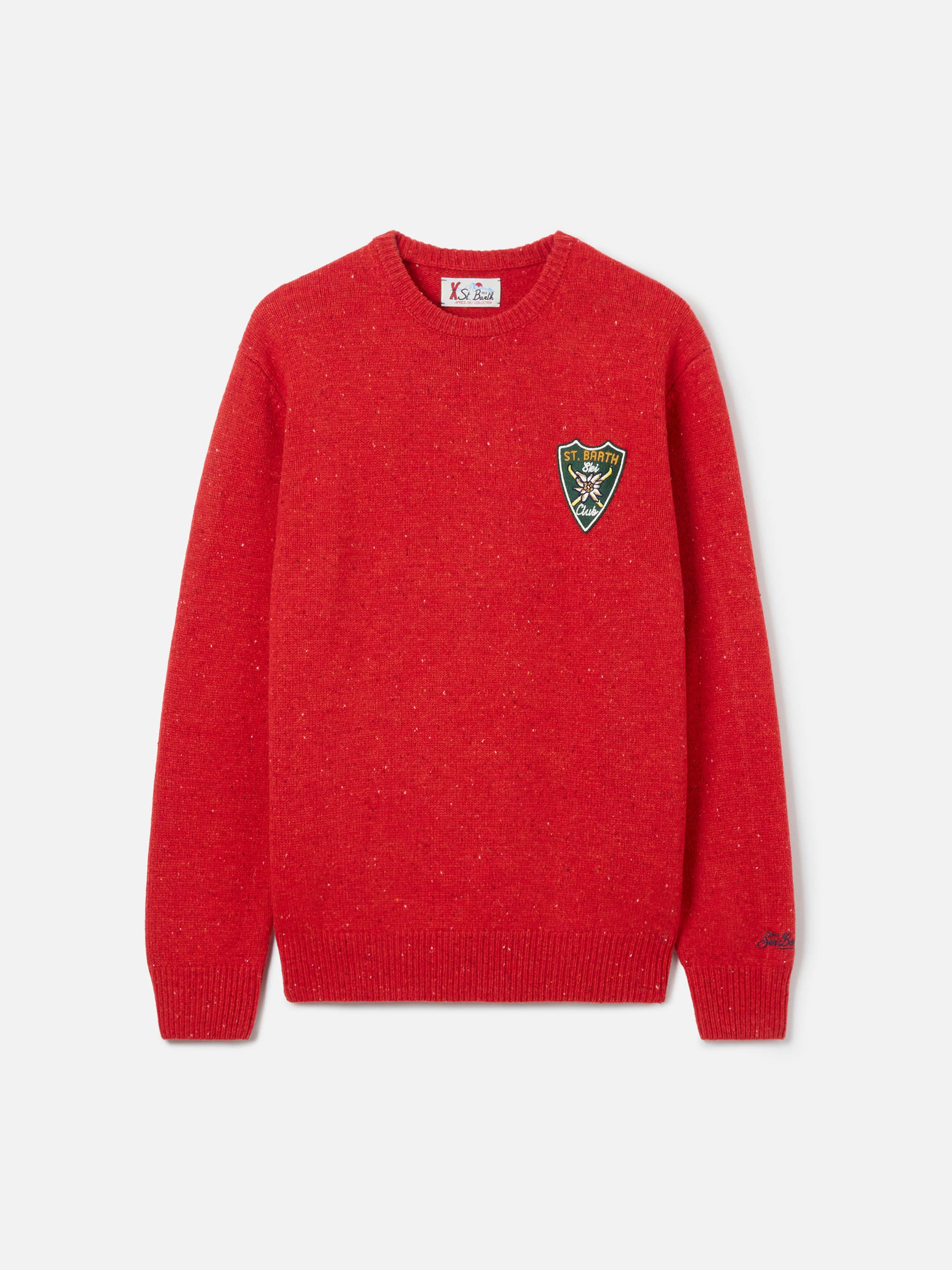 Heron red sweater with St. Barth patch - Image 5