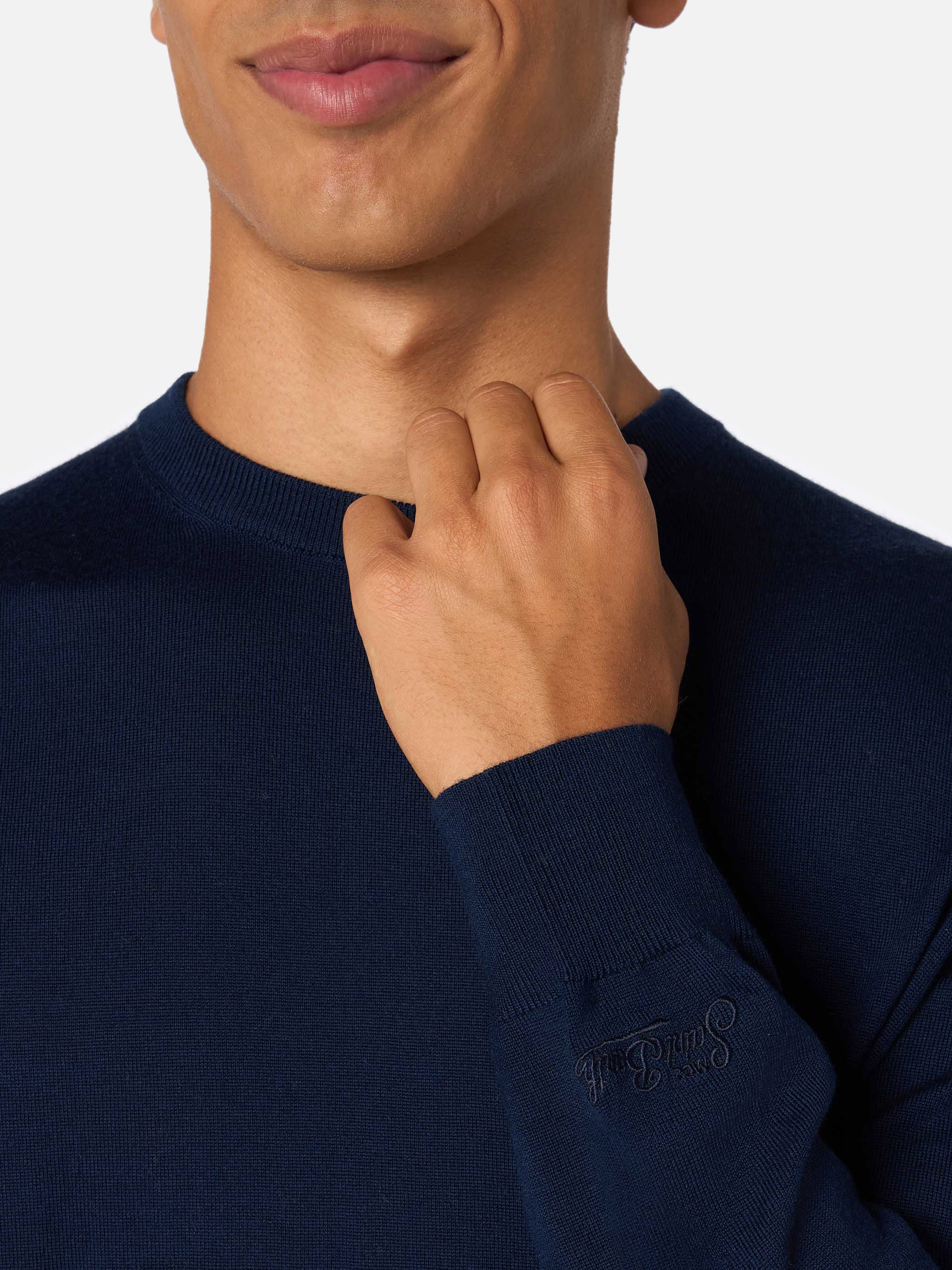 Crewneck sweater Regent in 100% MERINO WOOL - Image 2