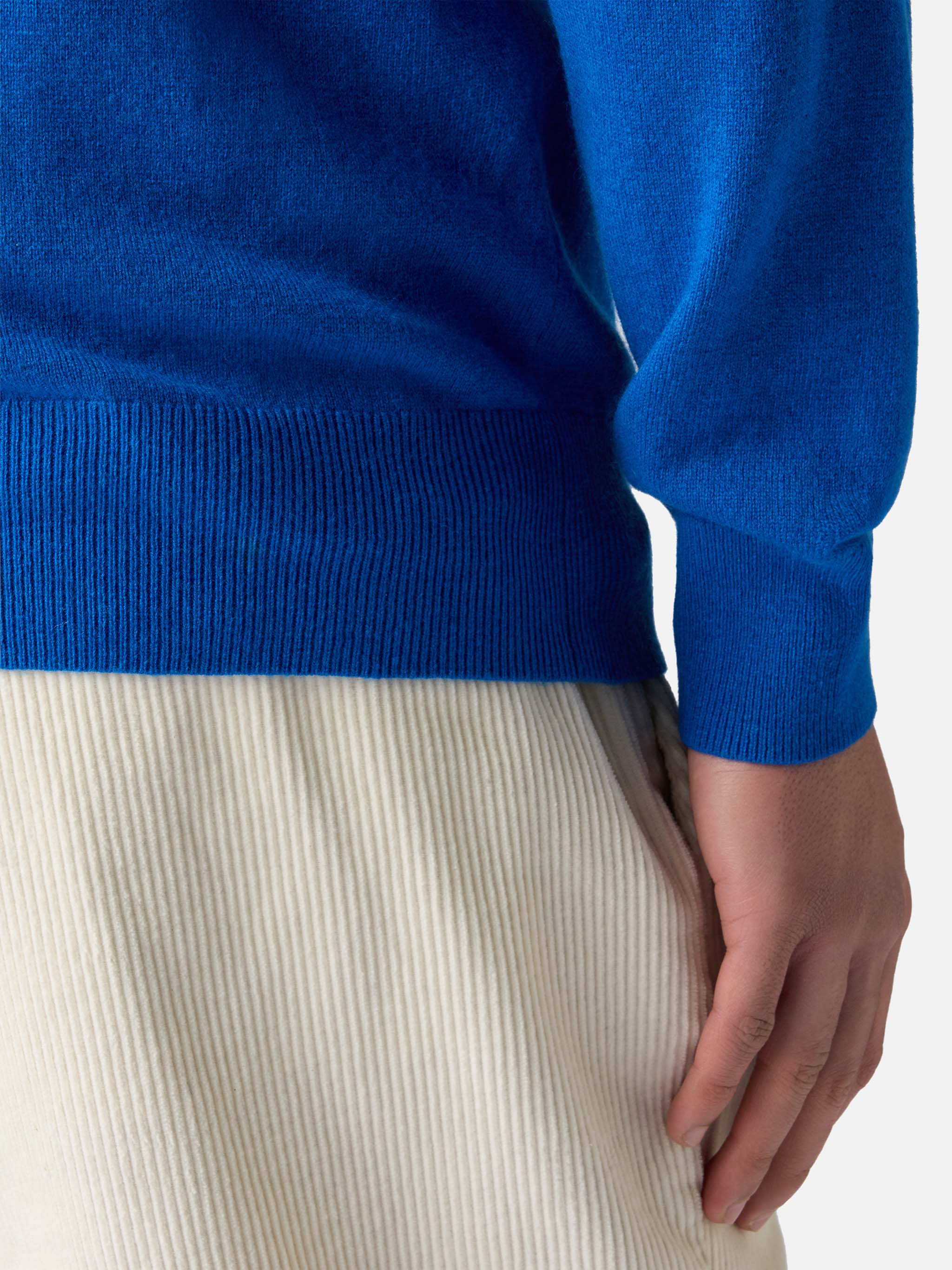 Crewneck sweater Regent in bluette BLENDED CASHMERE - Image 4
