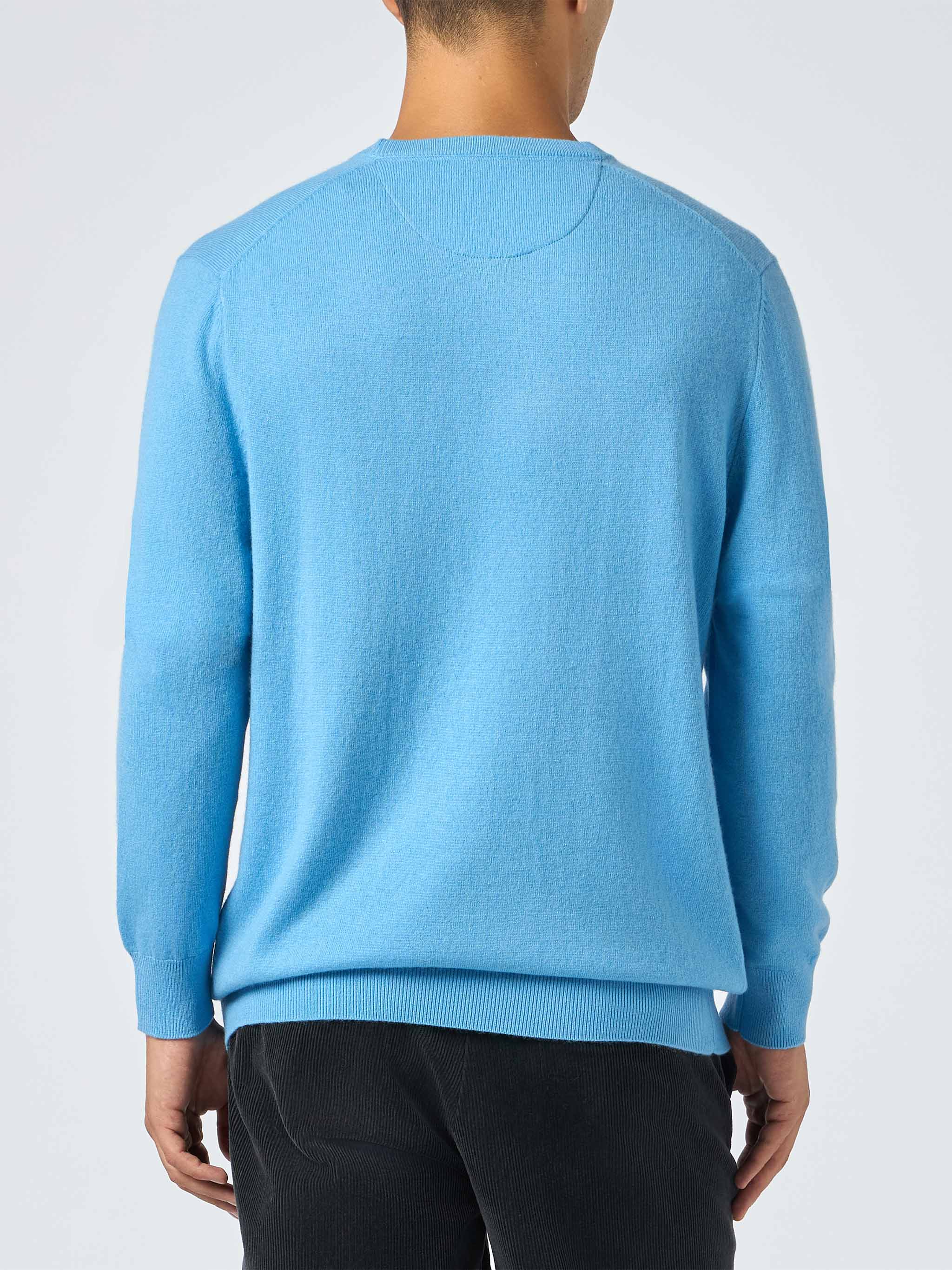 Crewneck sweater Regent in dusty blue BLENDED CASHMERE - Image 2