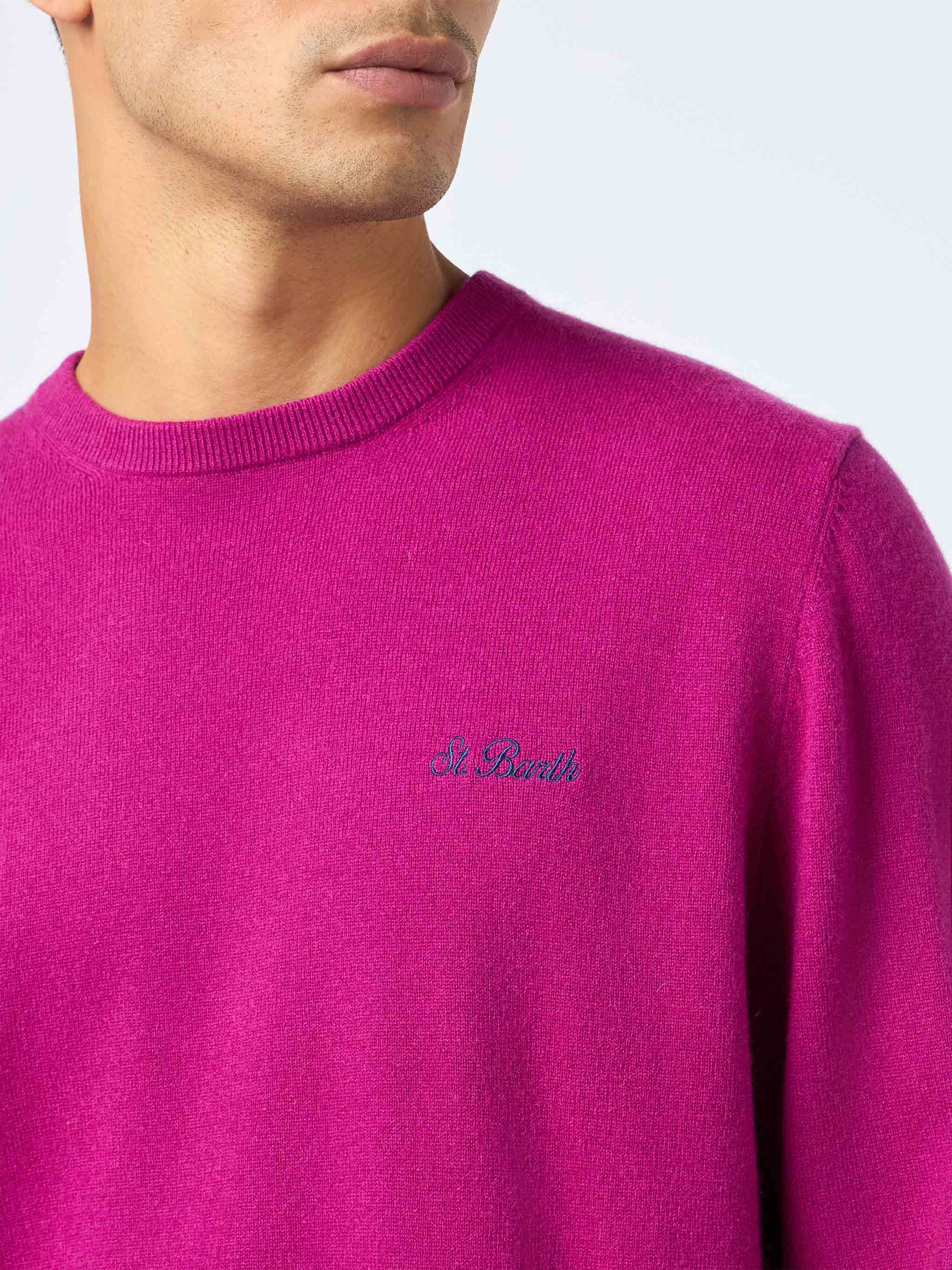 Crewneck sweater Regent in peony BLENDED CASHMERE - Image 3