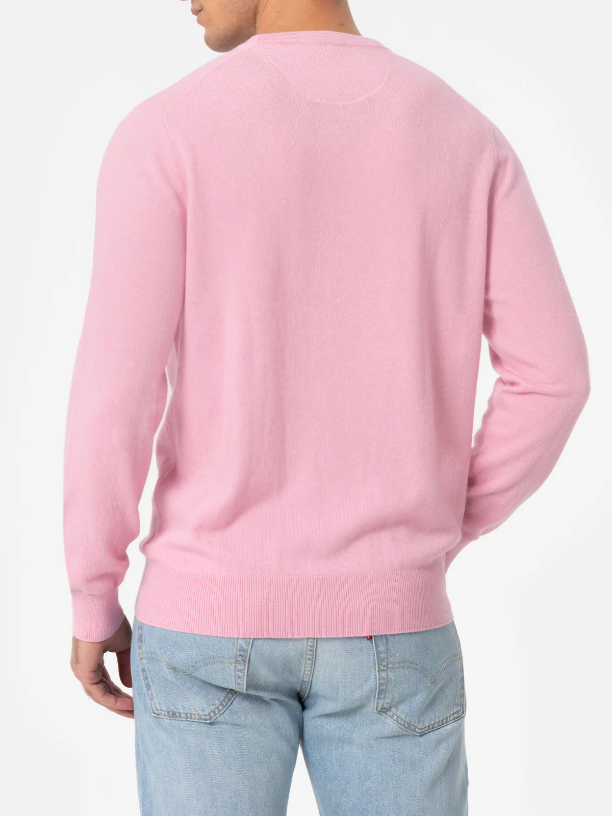 Crewneck sweater Regent in pink BLENDED CASHMERE - Image 3