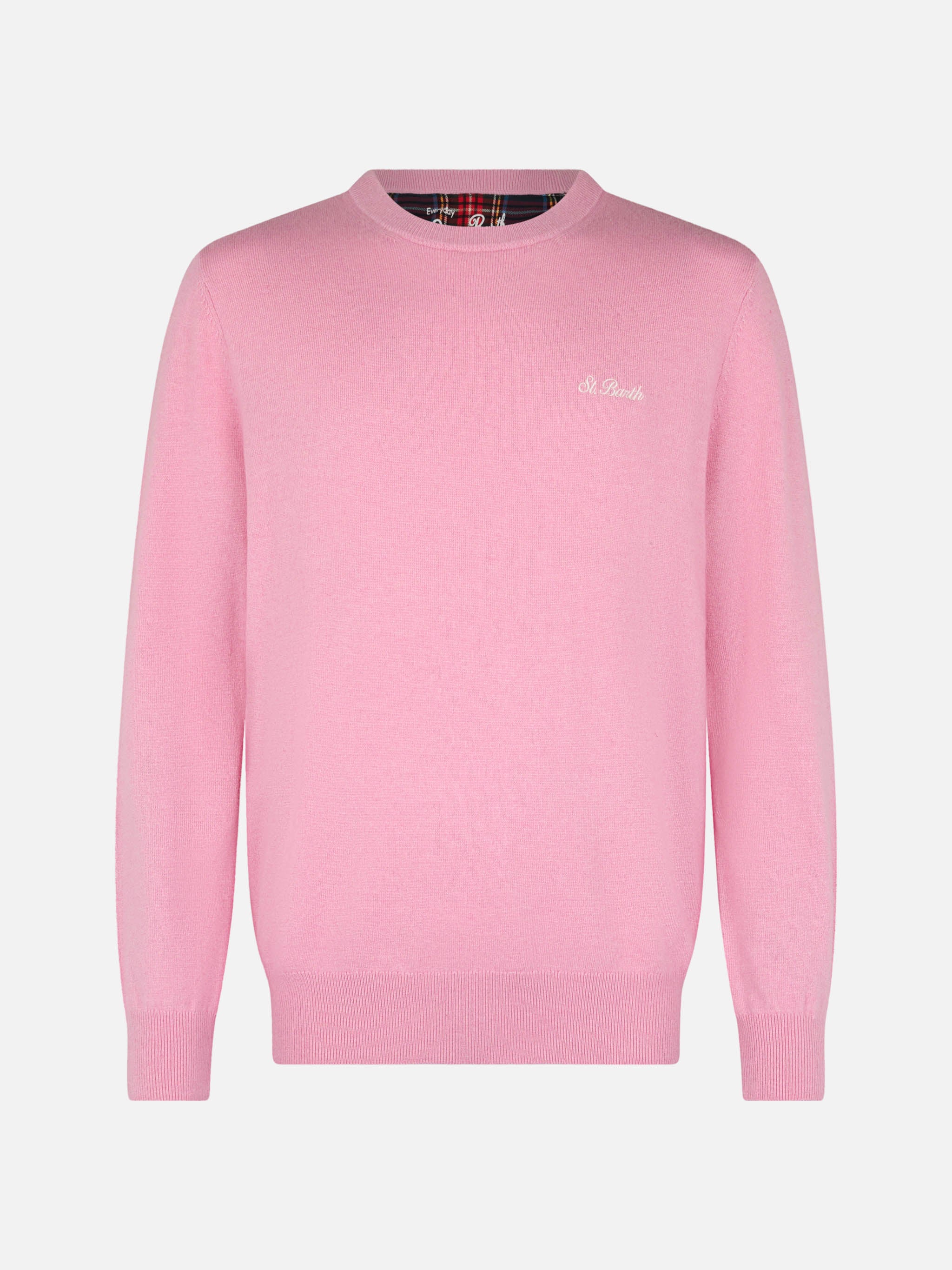 Crewneck sweater Regent in pink BLENDED CASHMERE - Image 4
