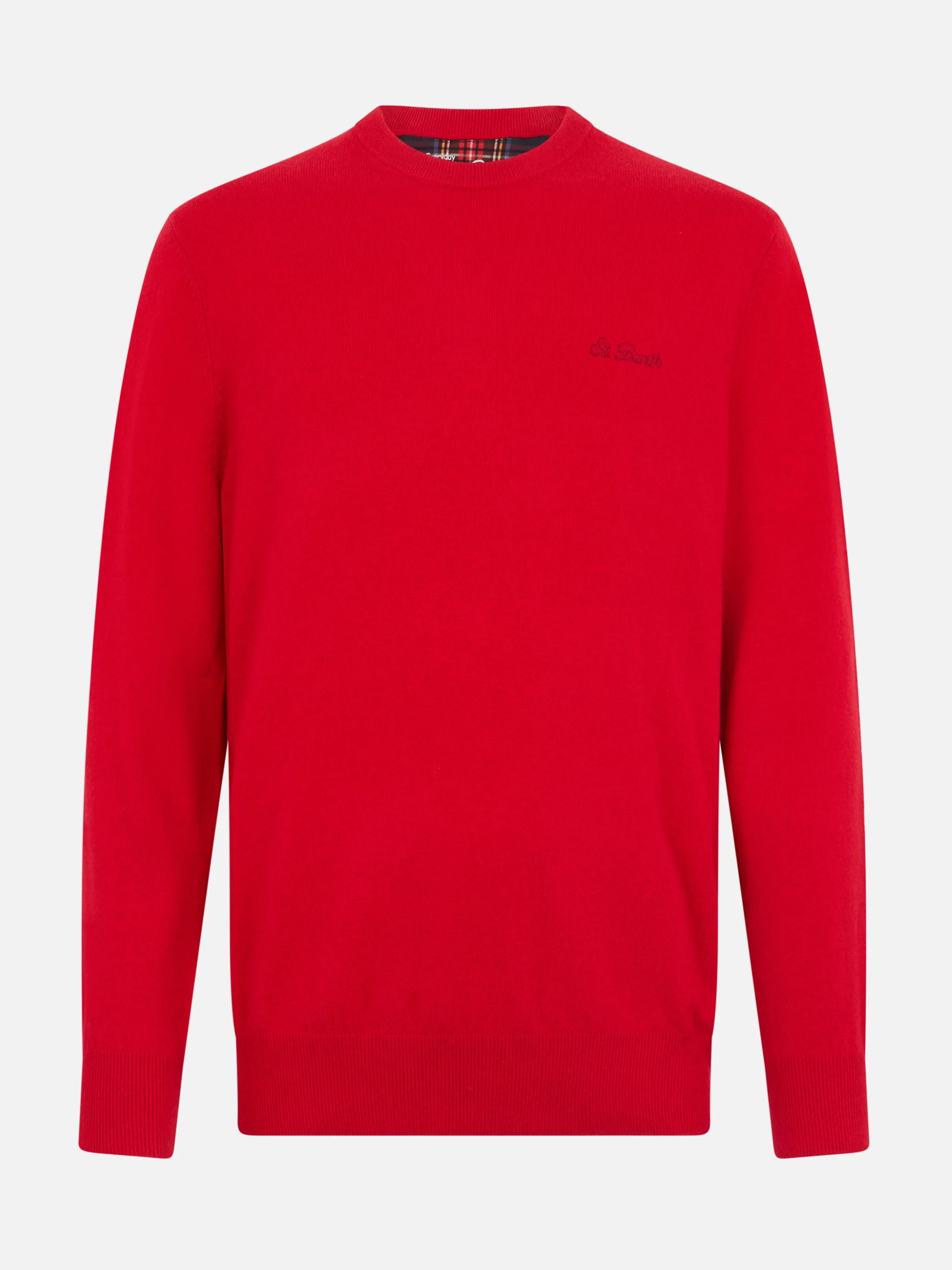 Crewneck sweater Regent in red BLENDED CASHMERE - Image 4