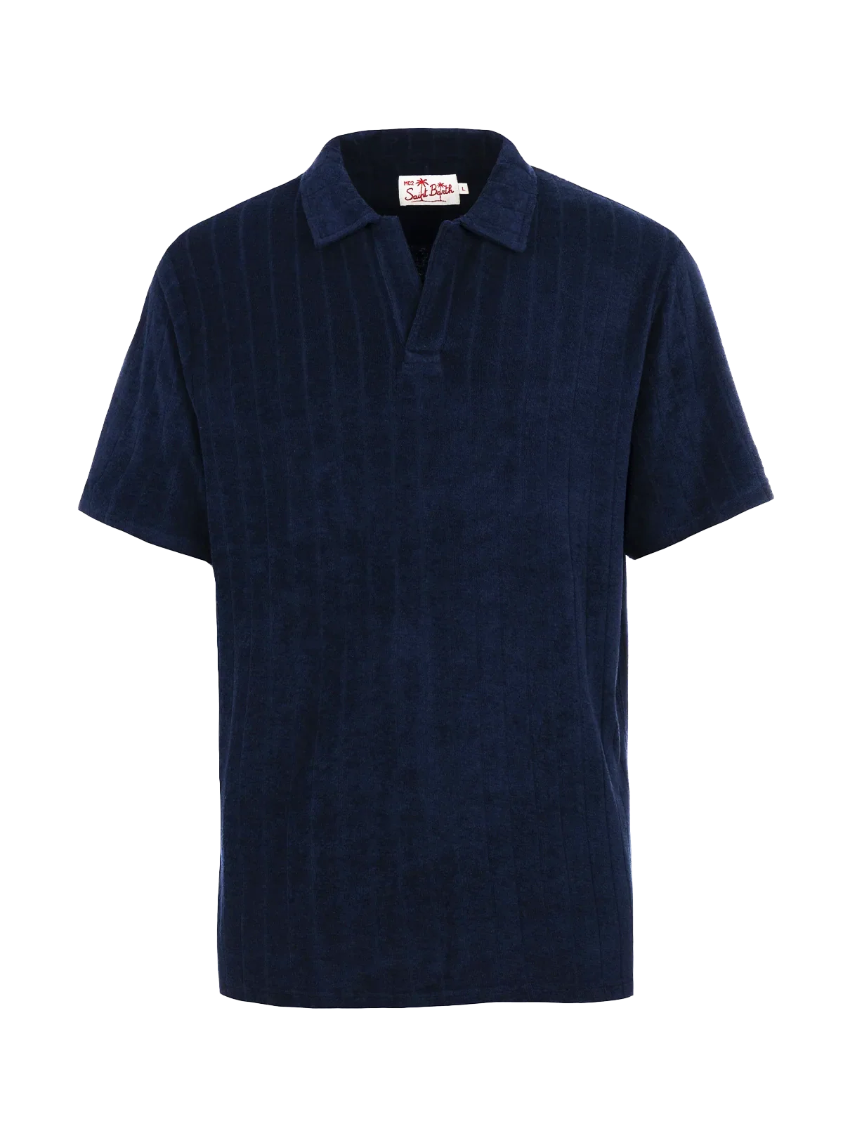 Jeremy blue striped terry polo shirt - Image 5