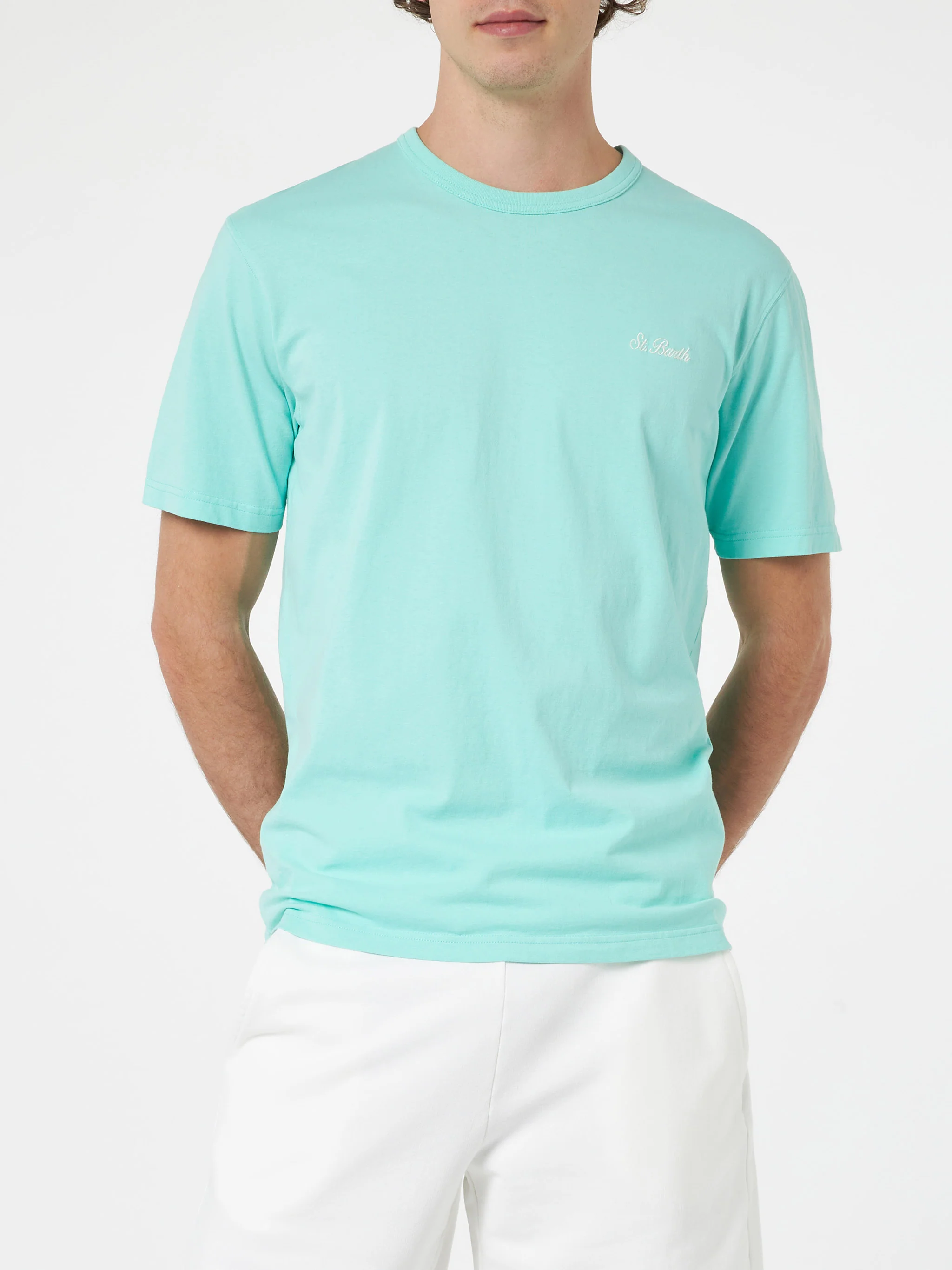 Dover sage green cotton t-shirt - Image 3