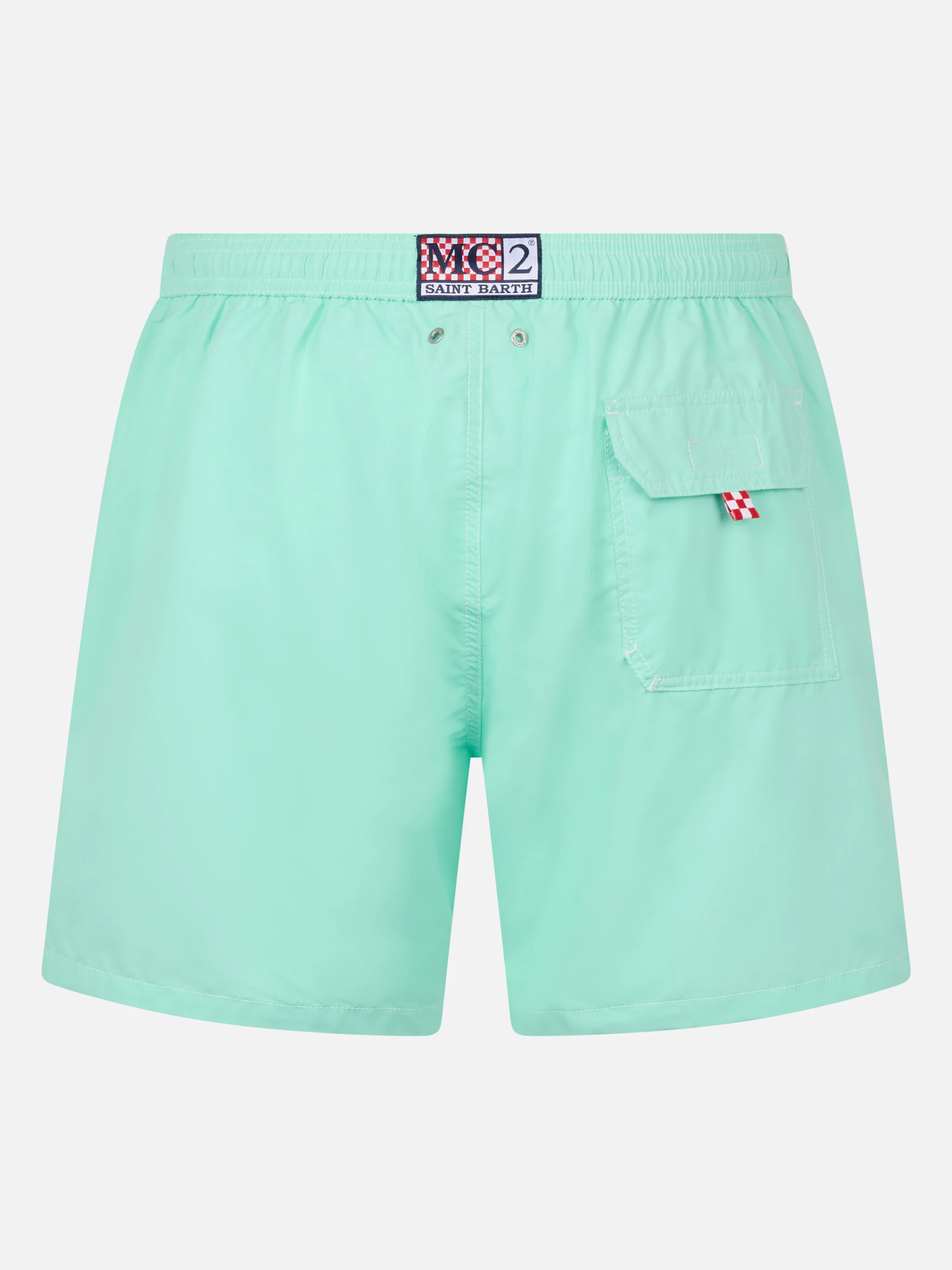 Sage green classic light swim shorts Patmos - Image 2