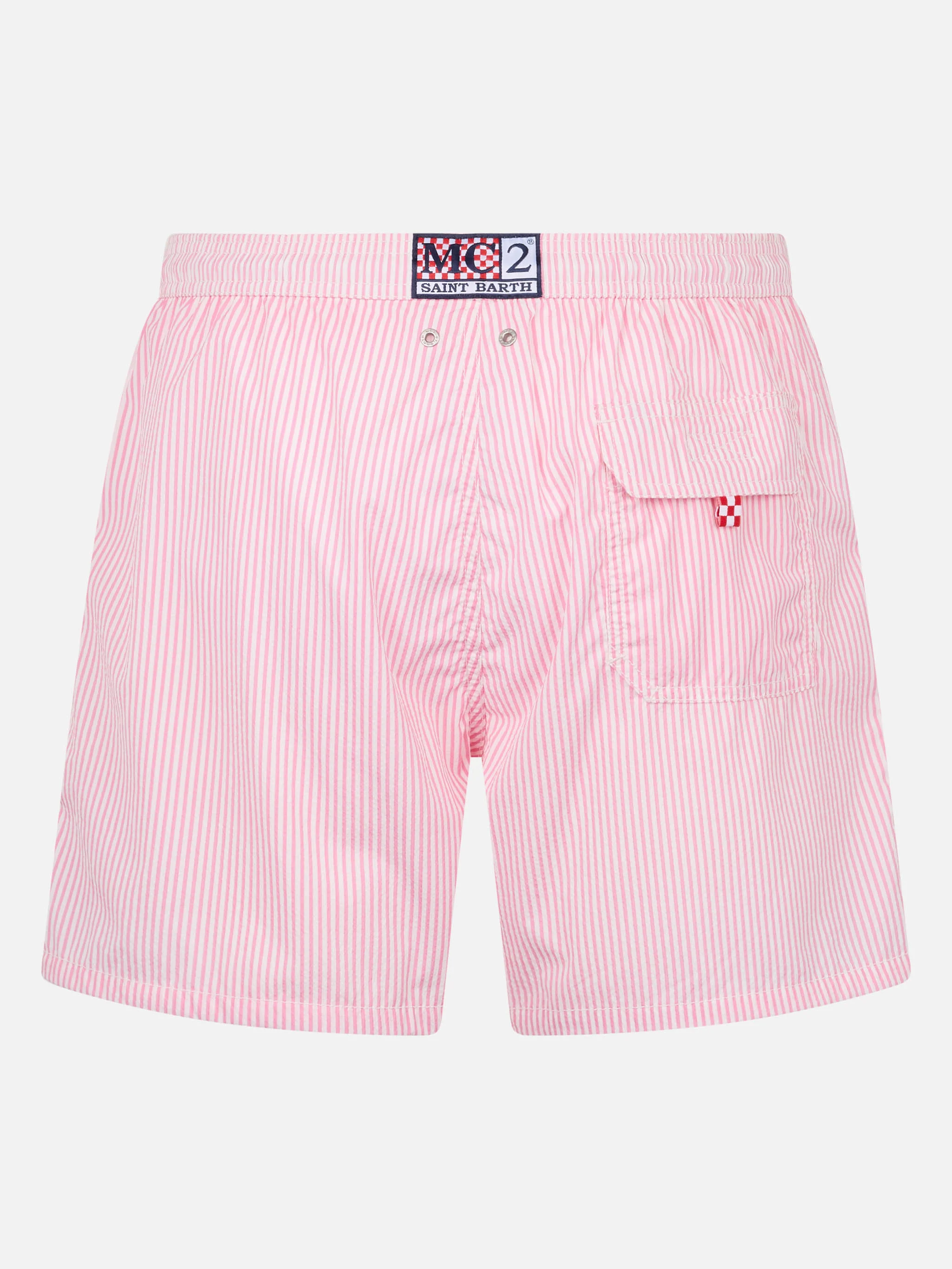 Patmos multicolor striped seersucker swim shorts - Image 2