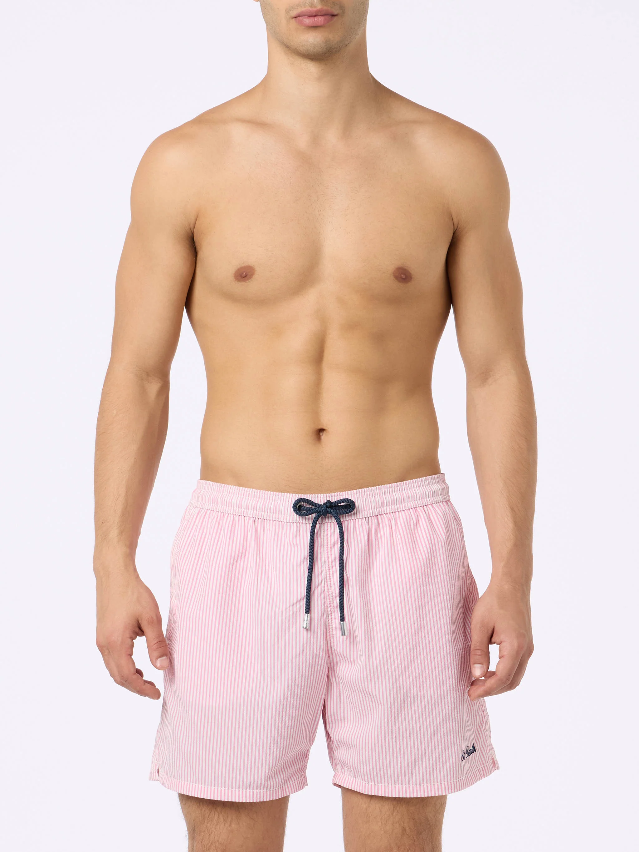 Patmos multicolor striped seersucker swim shorts - Image 3