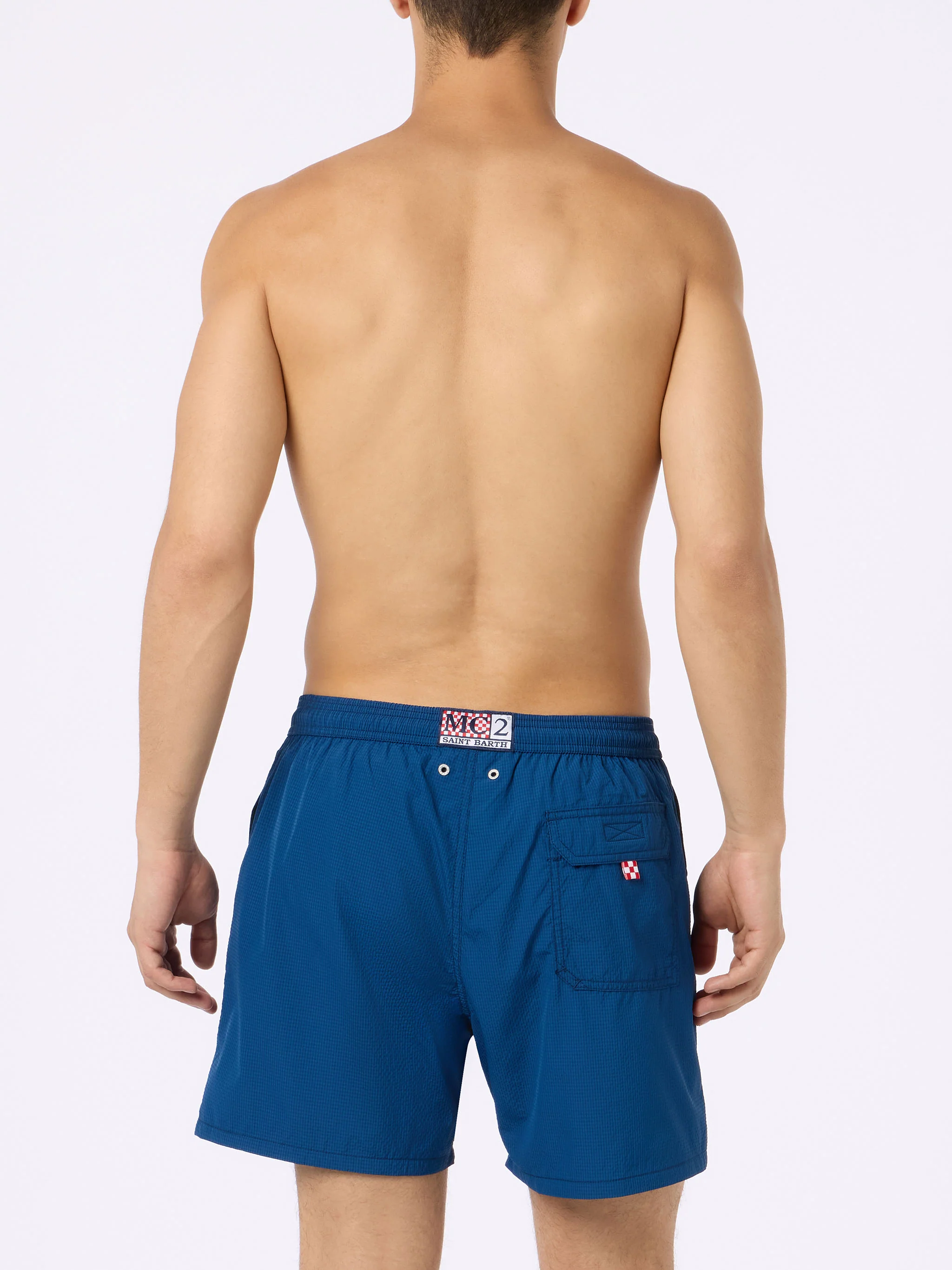 Seersucker classic light swim shorts Patmos - Image 4