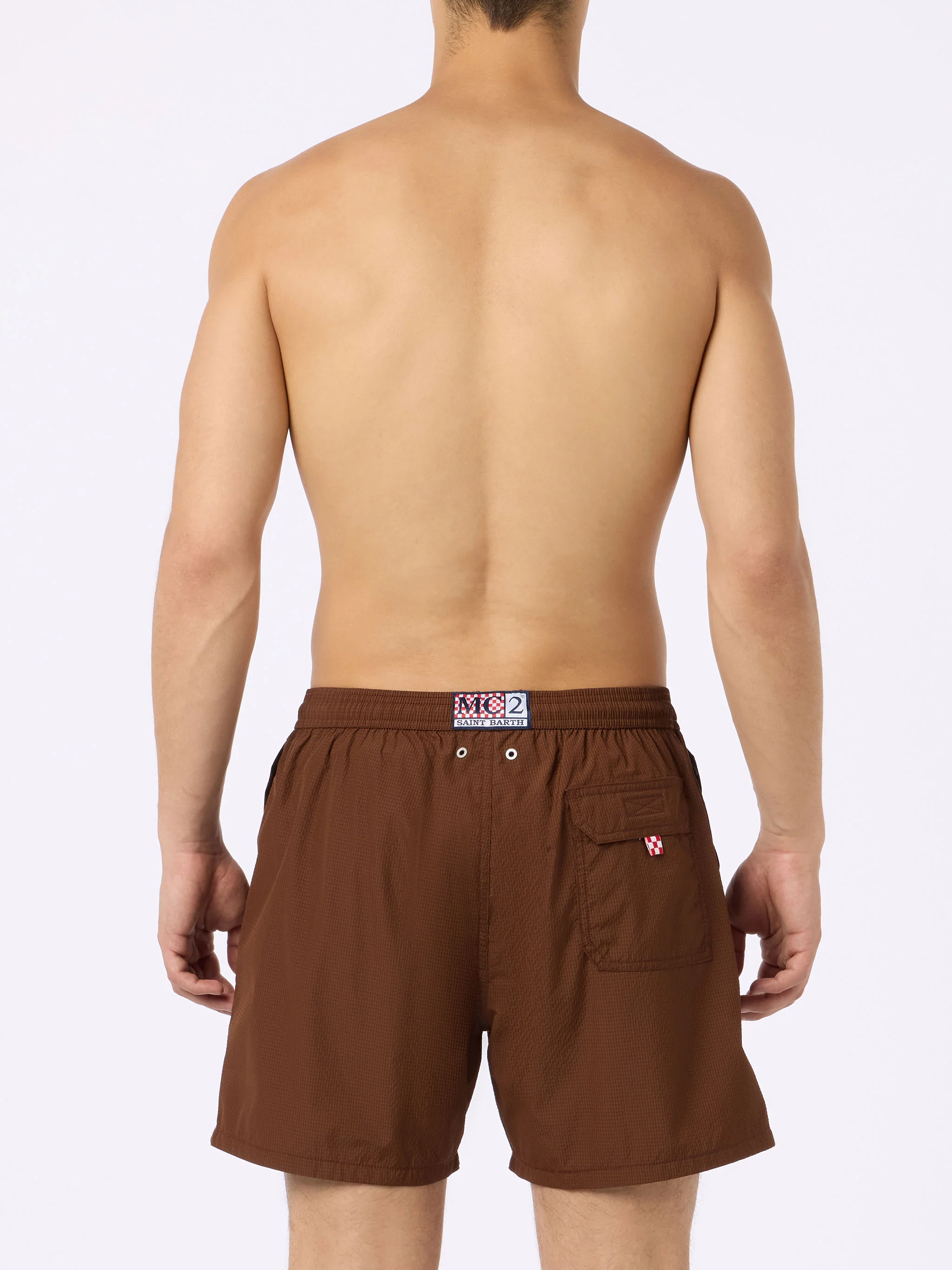 Seersucker classic light swim shorts Patmos - Image 4