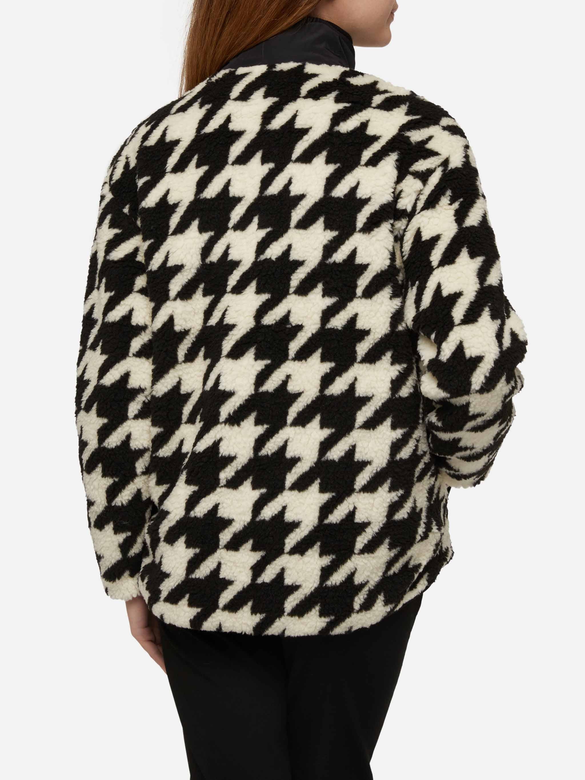 Teddy-fleece jacket Keystone with pied de poule print - Image 3