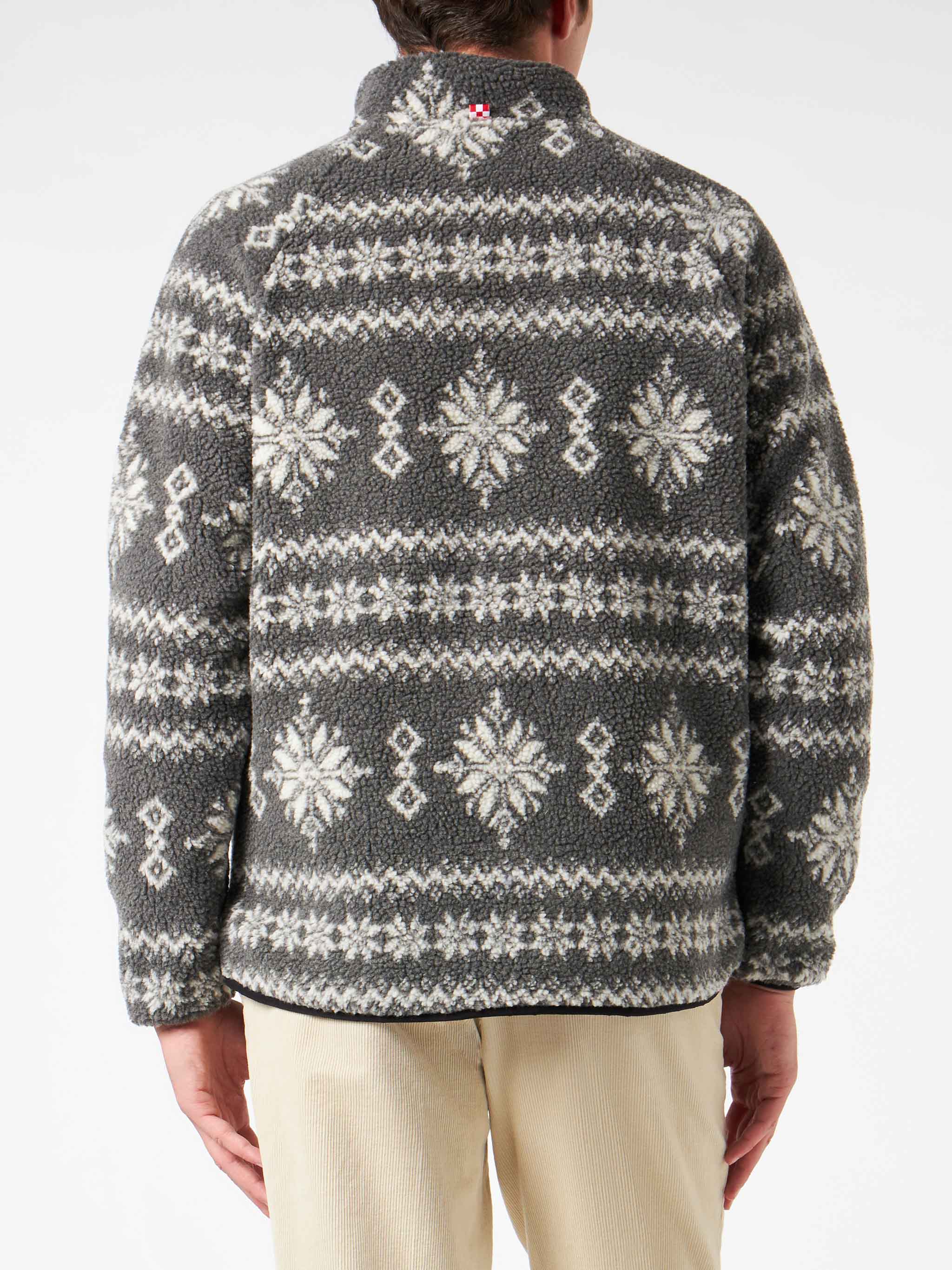 Keystone sherpa jacket with nordic pattern - Image 2