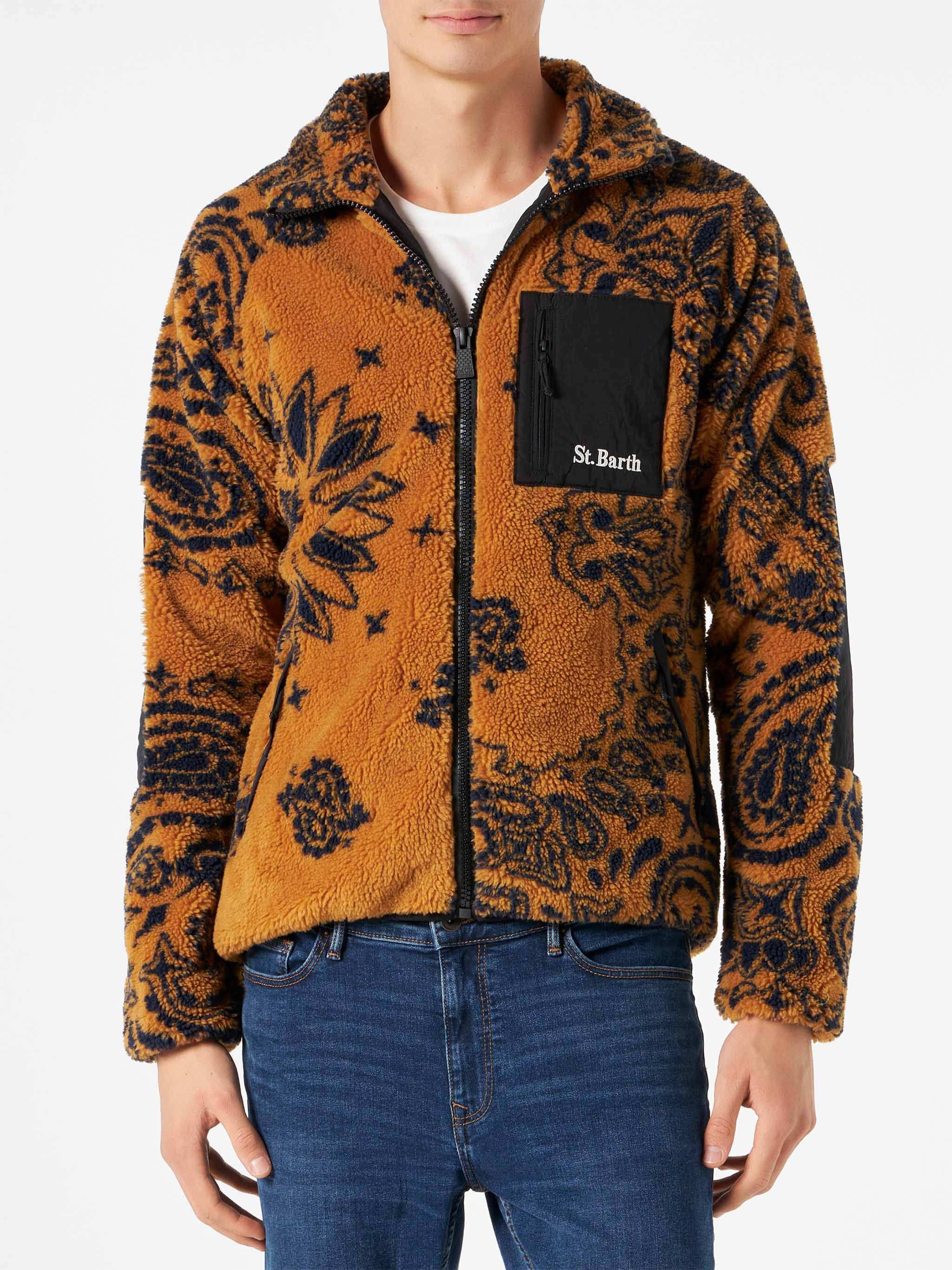 Keystone sherpa jacket ochre pattern - Image 2