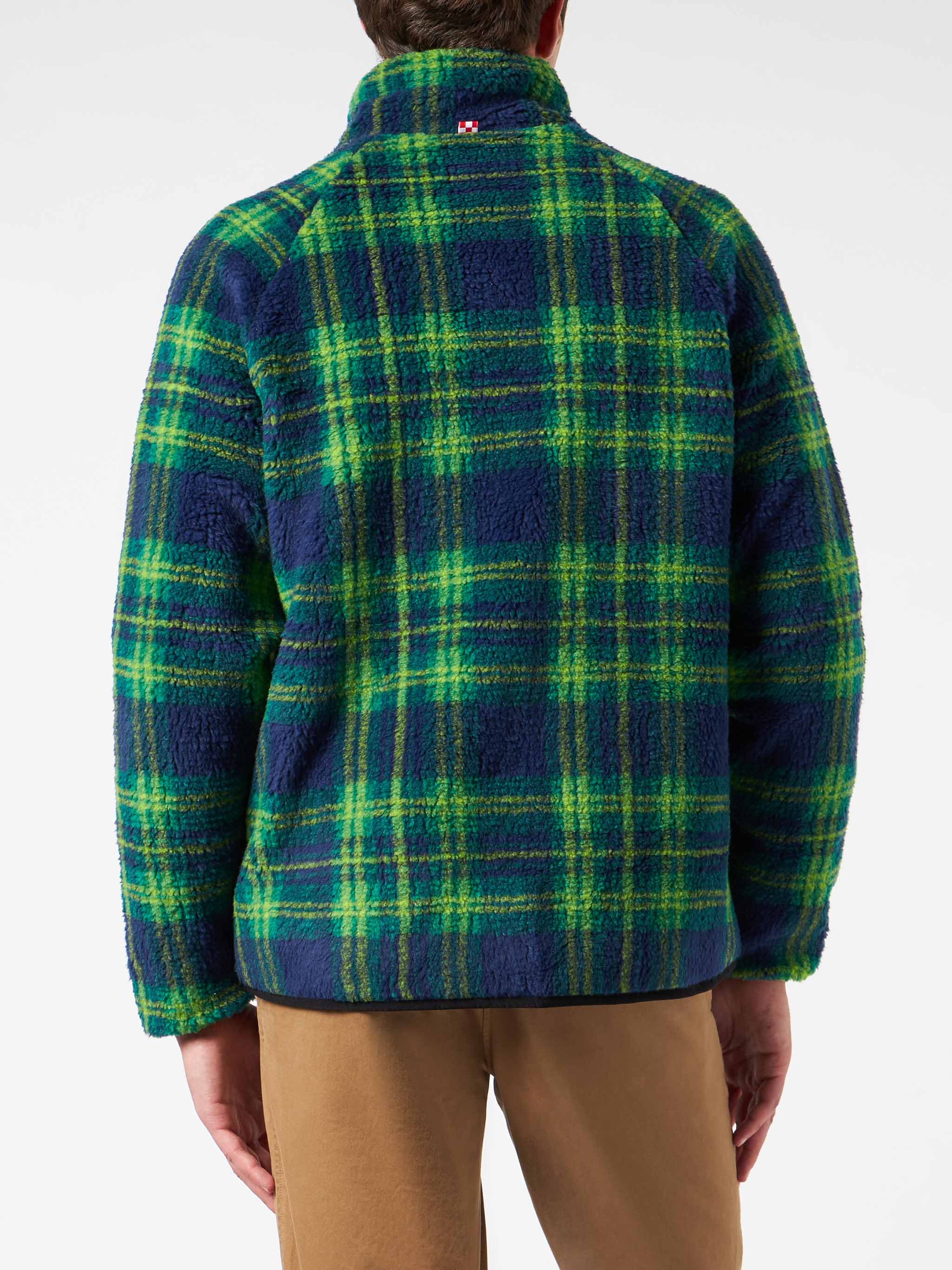Keystone sherpa jacket with tartan pattern - Image 2