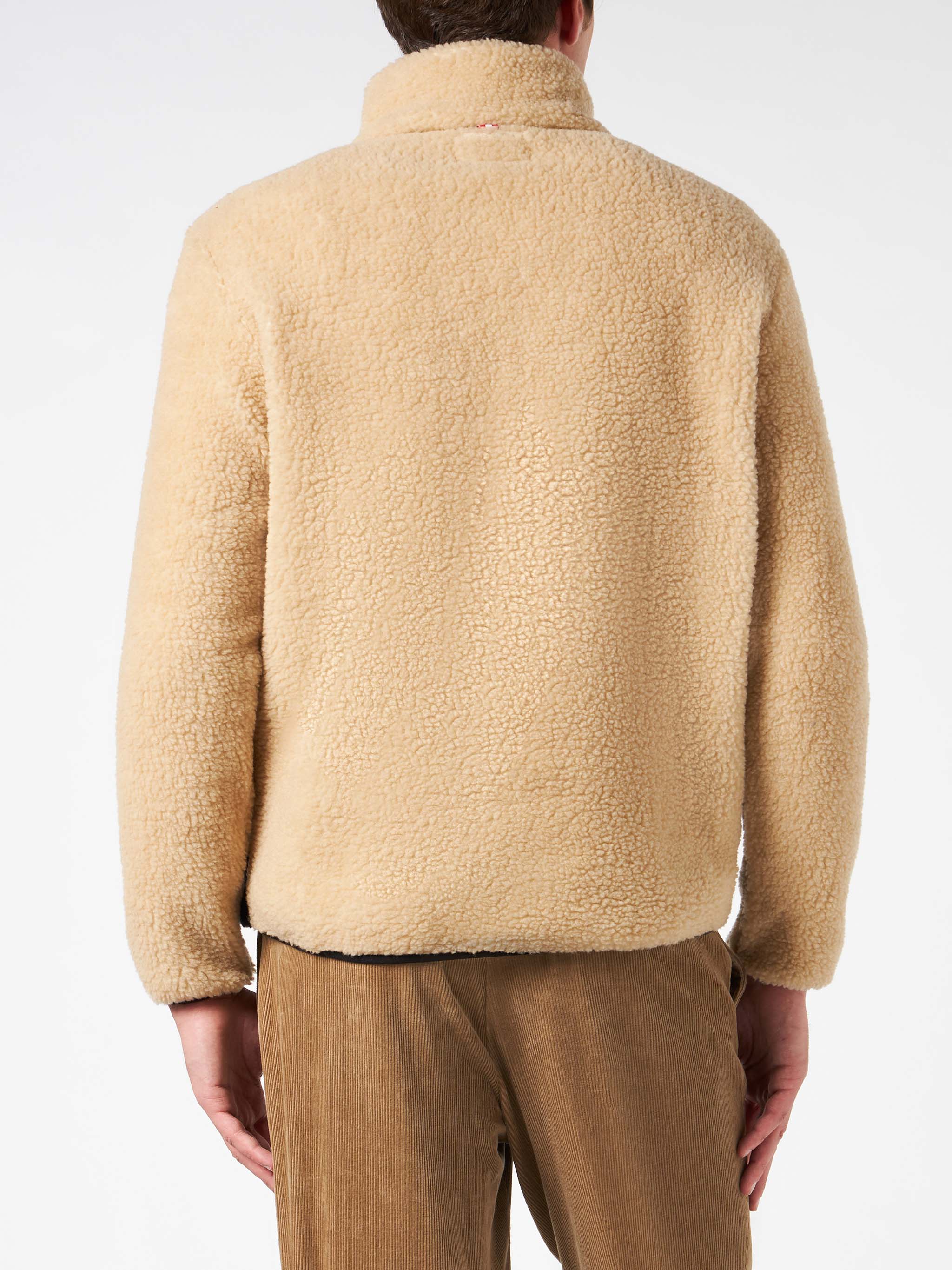 Polar sherpa jacket with gradient mountain print and patch - Image 3