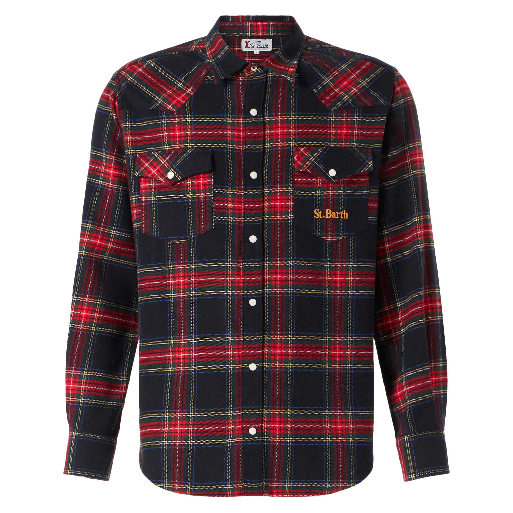 Greg navy tartan shirt - Image 4