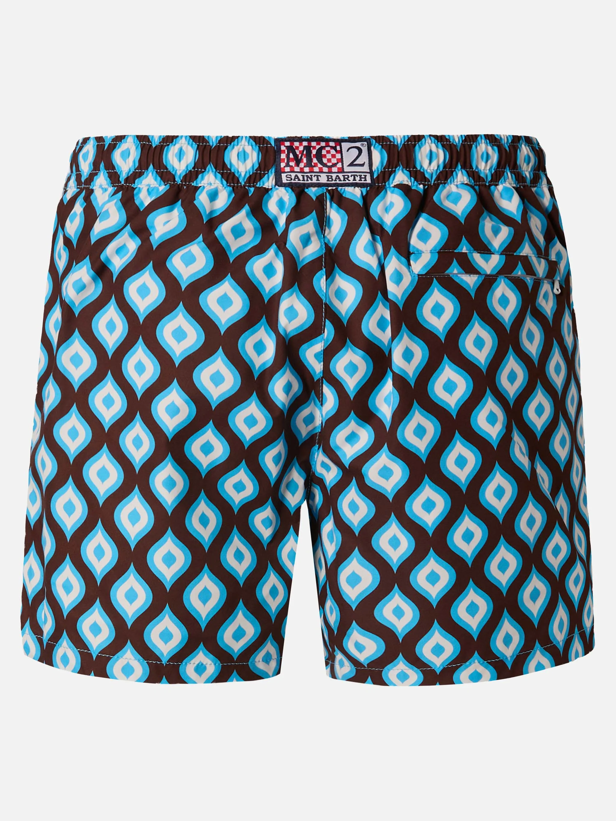 Short-length swim shorts Master with geometric print - Image 2