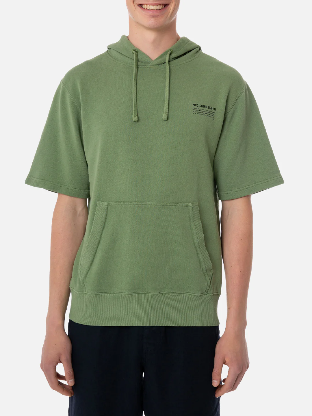 Mike green short-sleeve hoodie - Image 3