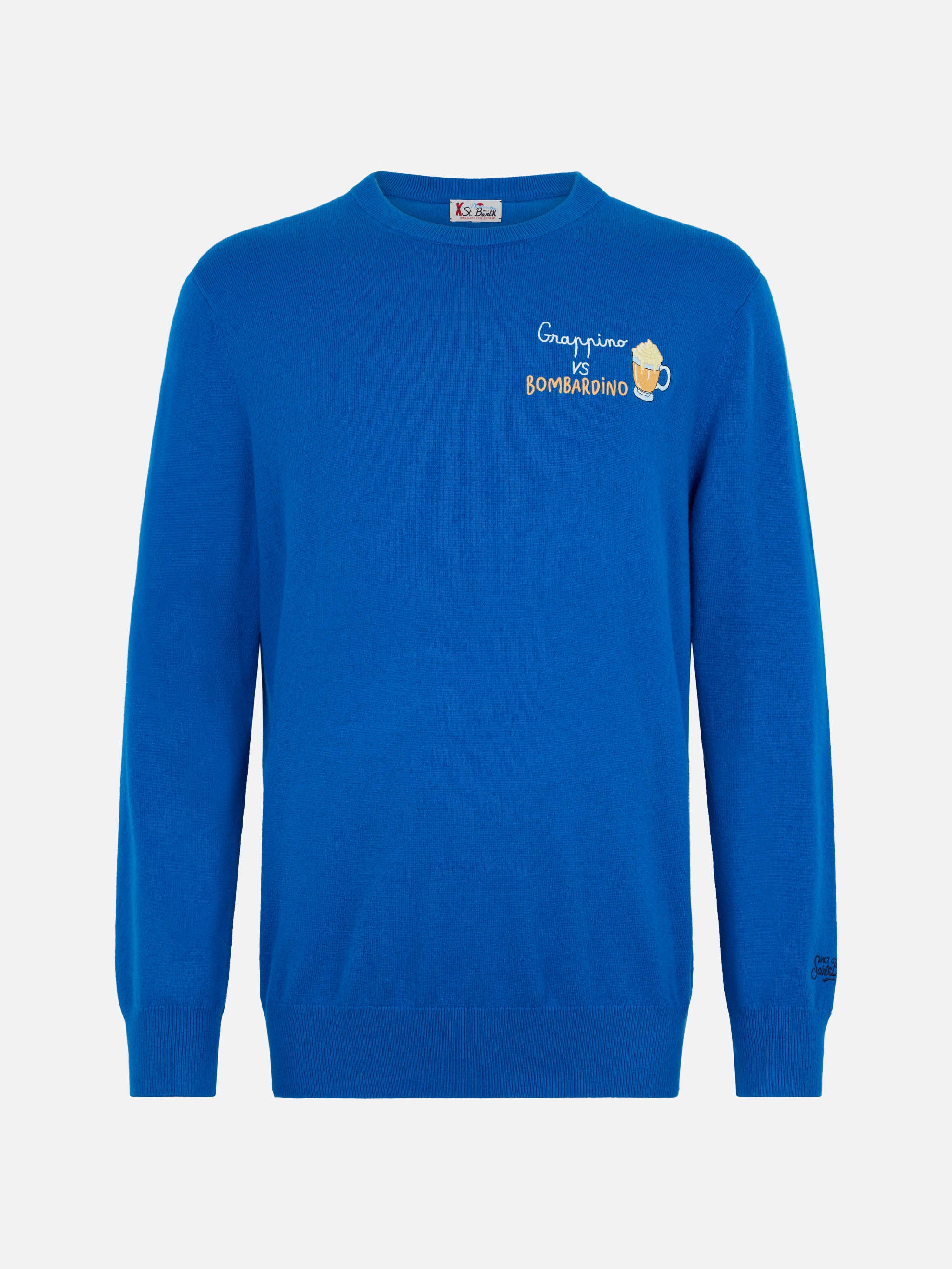 Crewneck sweater Heron with Grappino vs Bombardino embroidery - Image 3