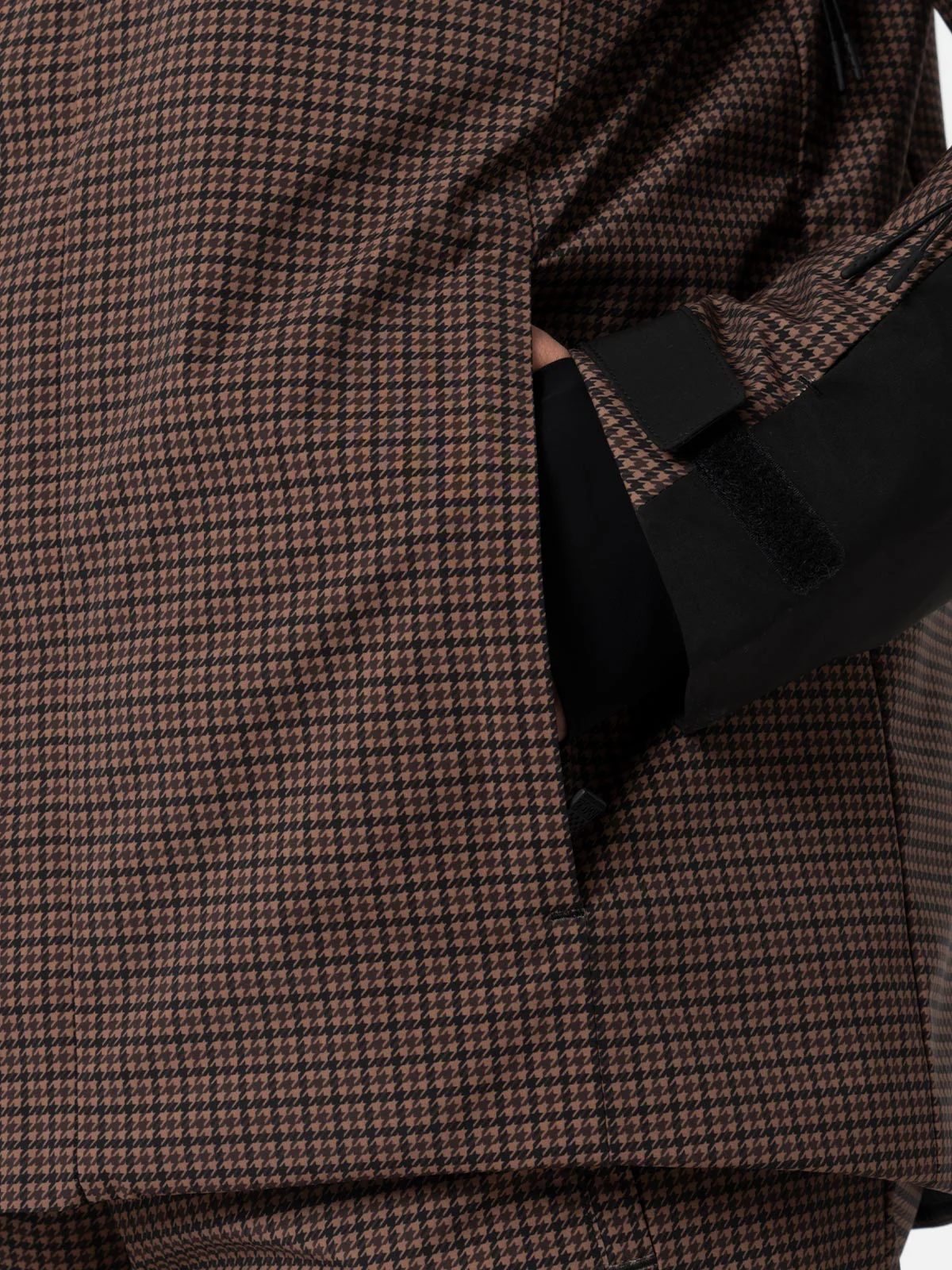 Greatscott technical fabric jacket with pied de poule pattern and Recco® technology - Image 2
