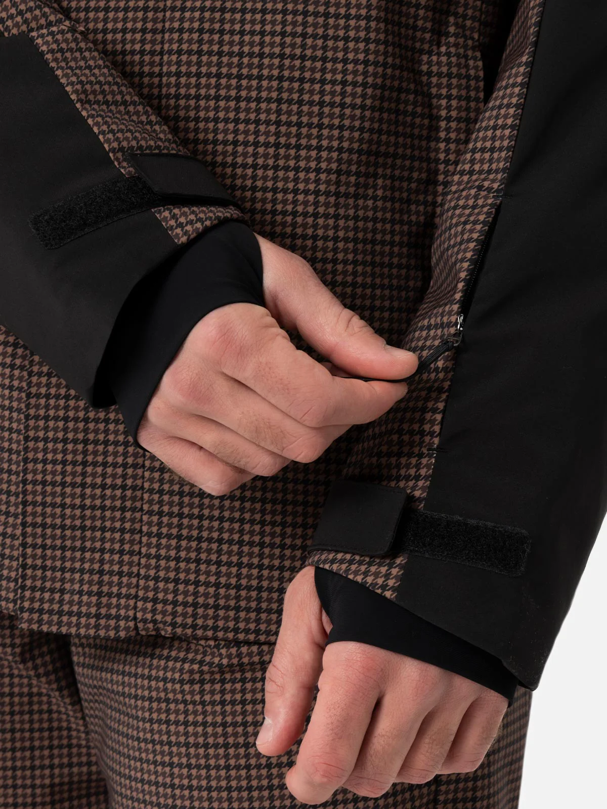 Greatscott technical fabric jacket with pied de poule pattern and Recco® technology - Image 3