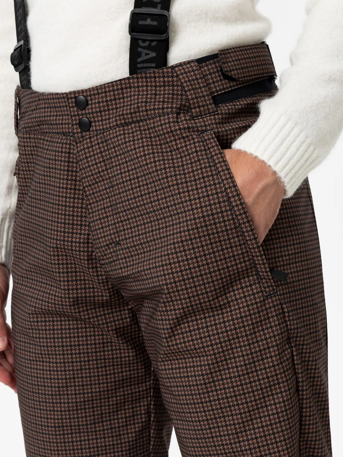Snowbird technical pants with Recco® technology and pied de poule pattern - Image 3