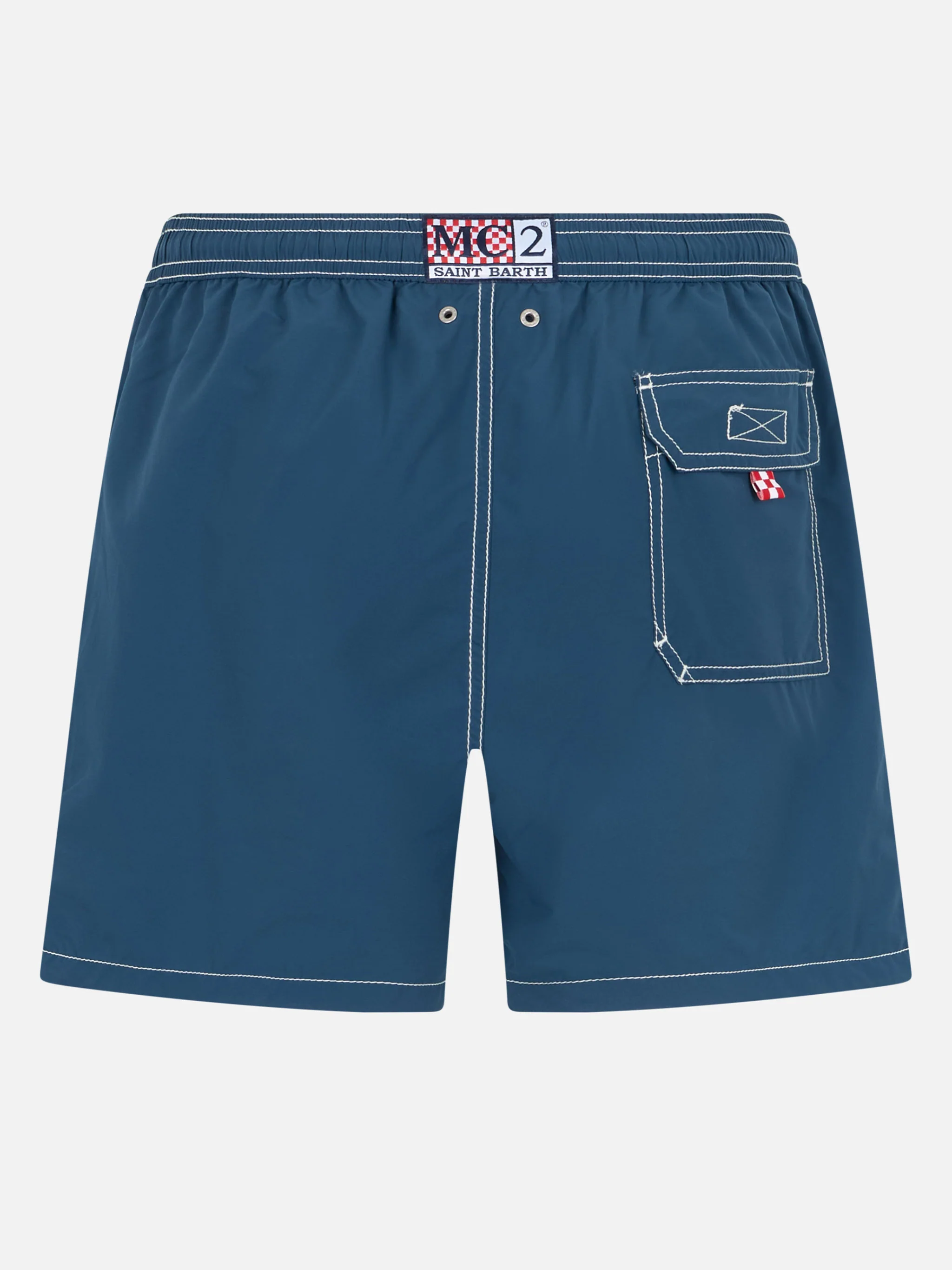 Navy blue classic light swim shorts Patmos - Image 2