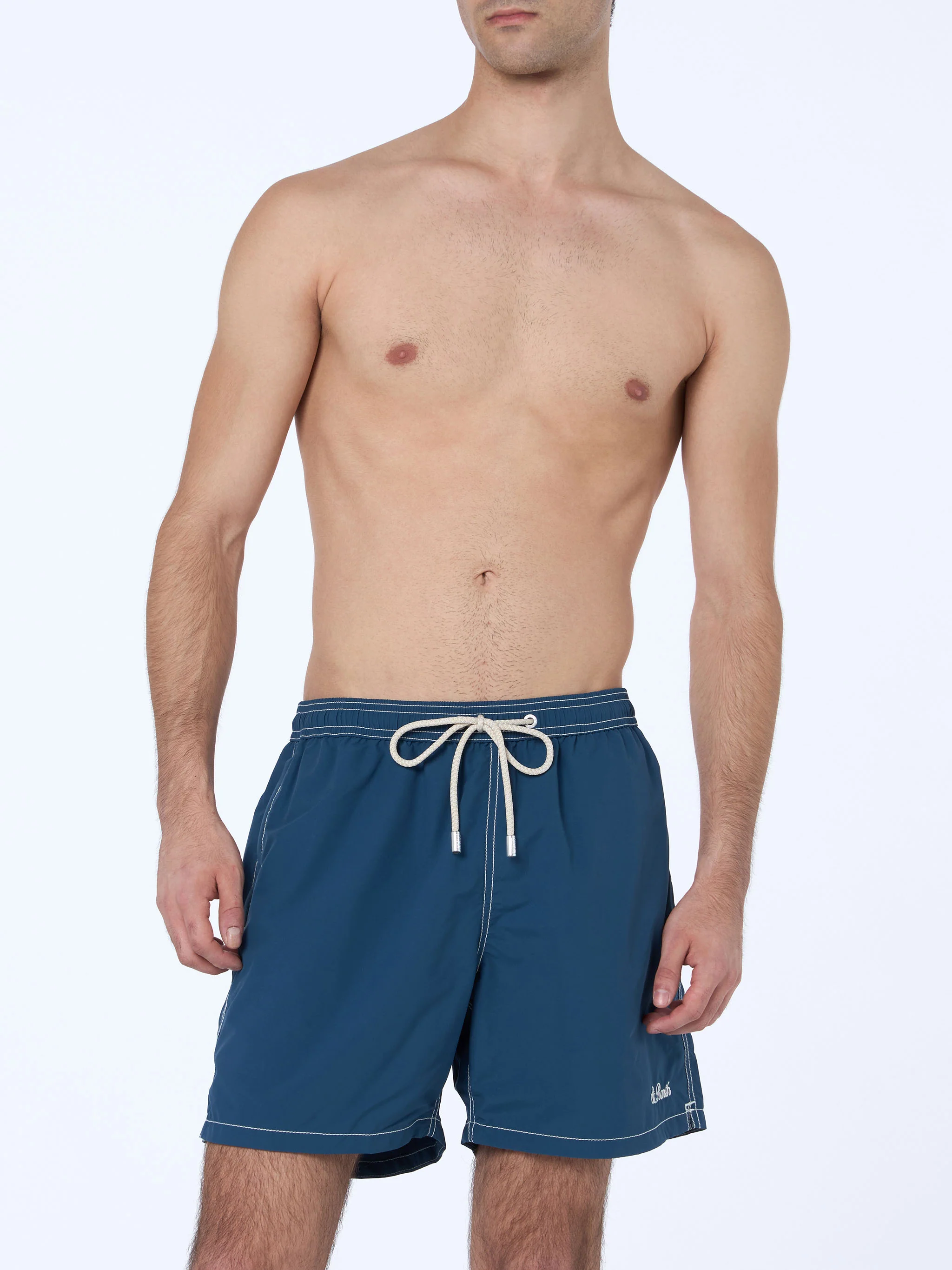 Navy blue classic light swim shorts Patmos - Image 3