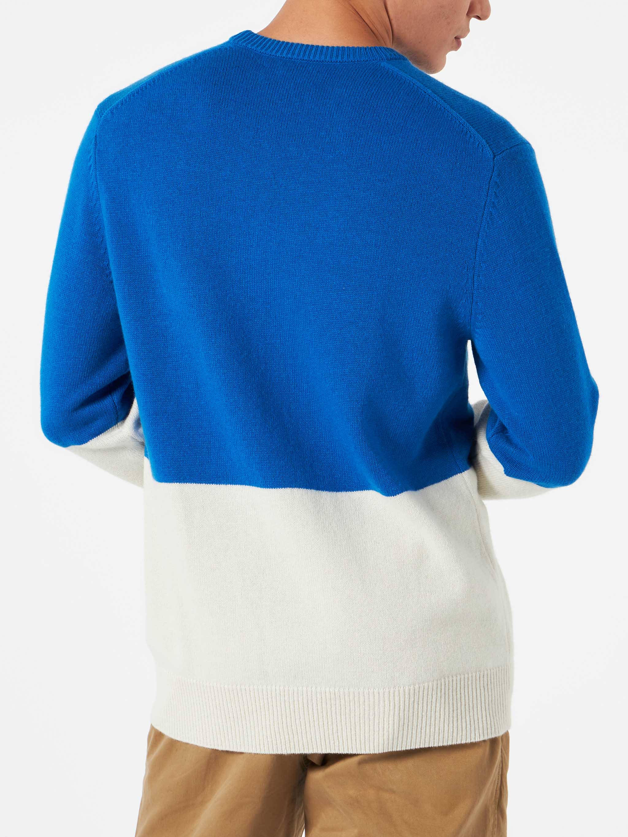 Crewneck sweater Heron with Courma postcard jacquard - Image 4