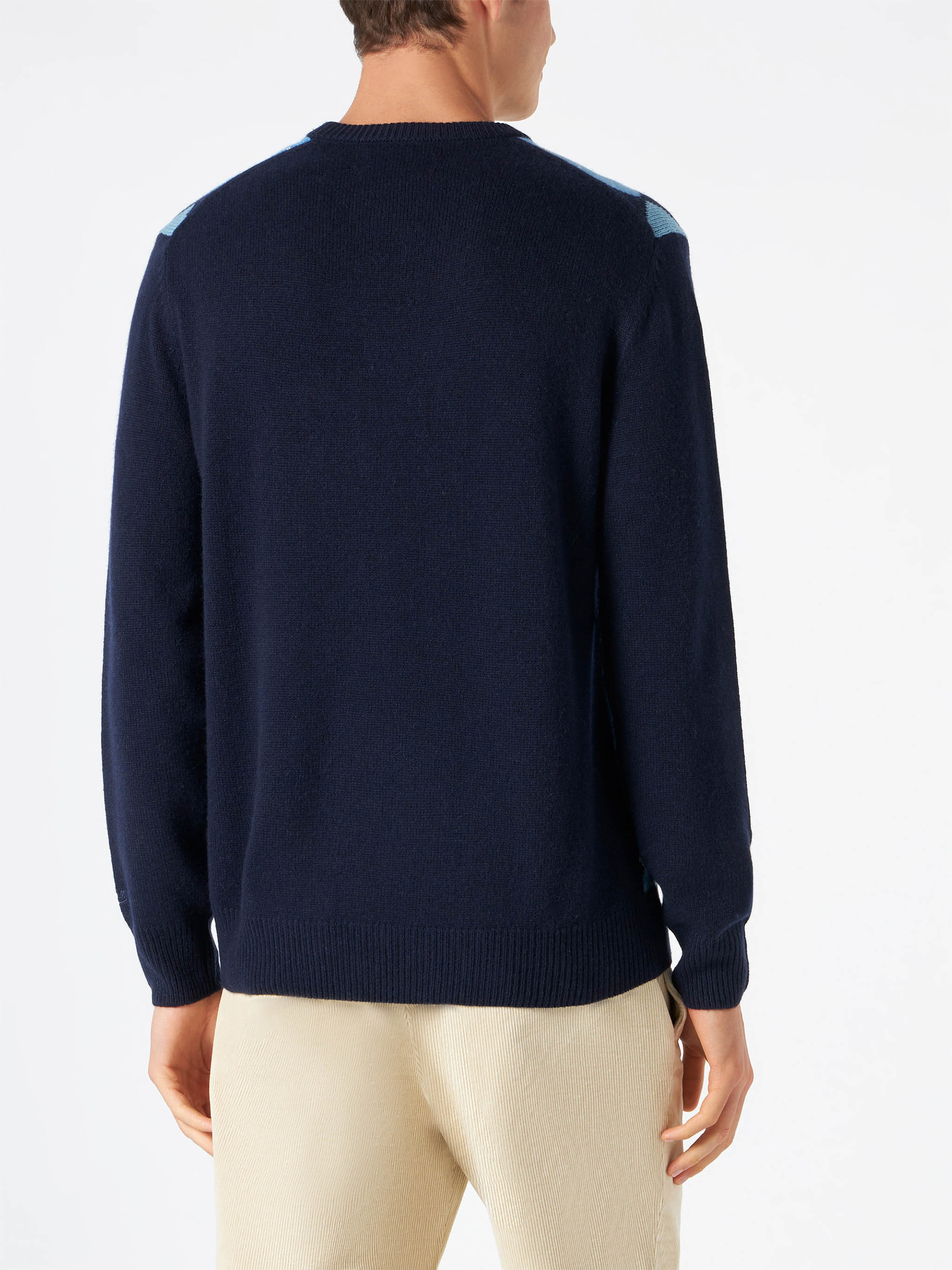 Crewneck sweater Heron with argyle print - Image 3
