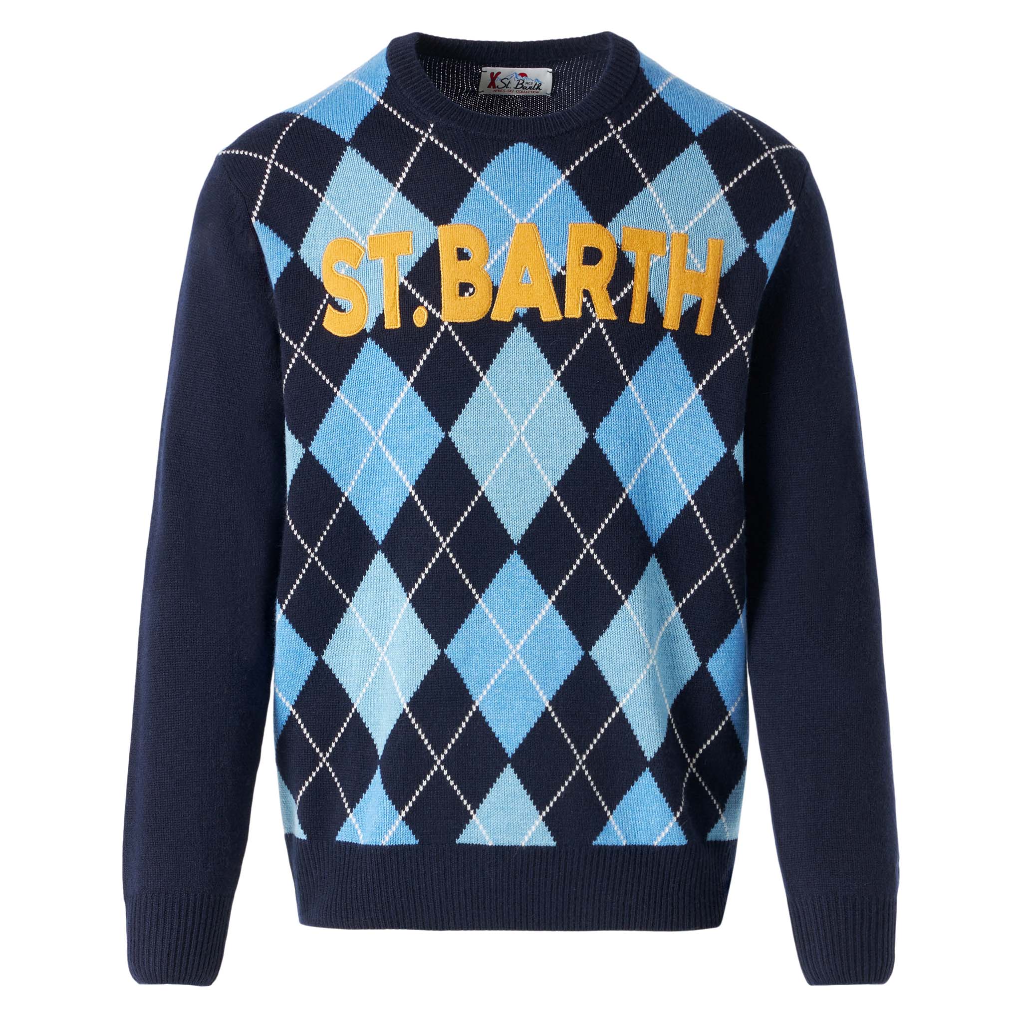 Crewneck sweater Heron with argyle print - Image 4